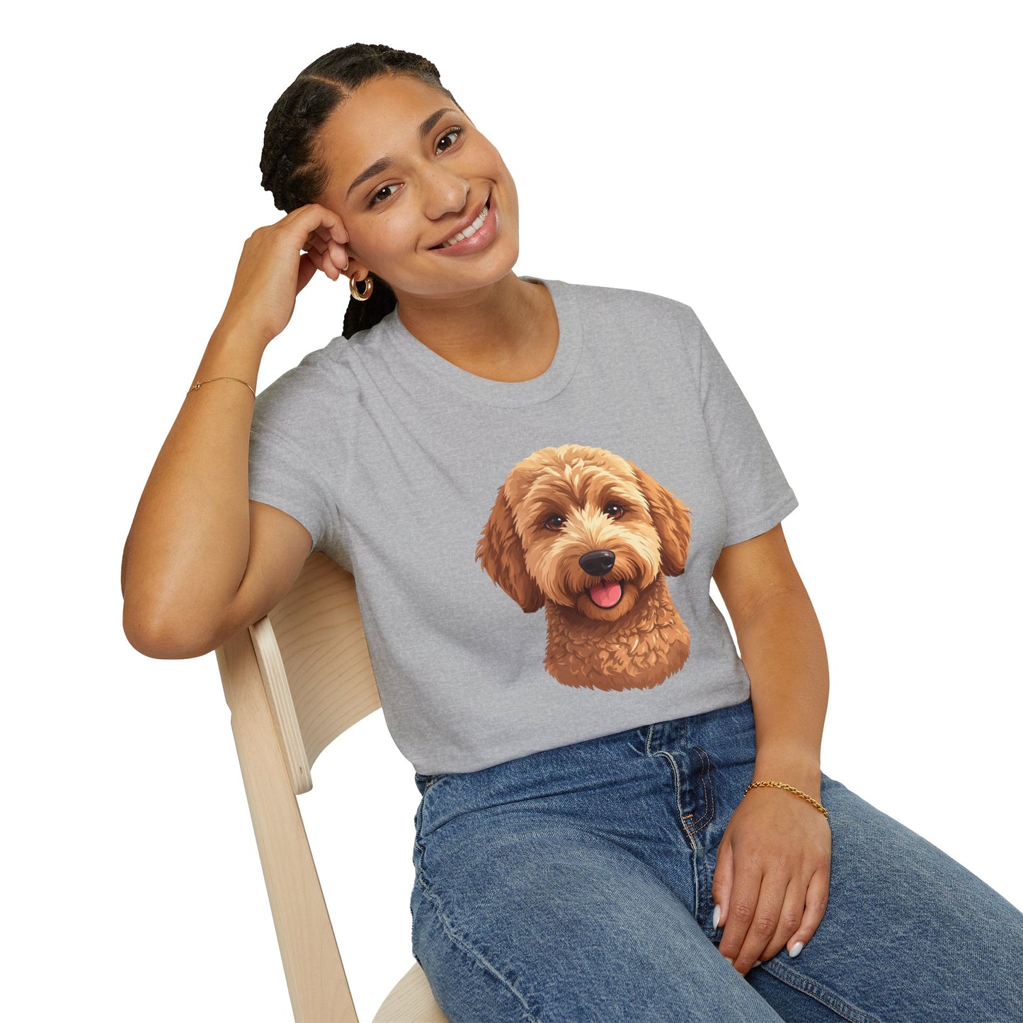 Goldendoodle Dog Portrait Shirt – Goldendoodle Dog Lover Gift, Cute Dog Mom Tee, Dog Dad Shirt, Pet Breed Apparel