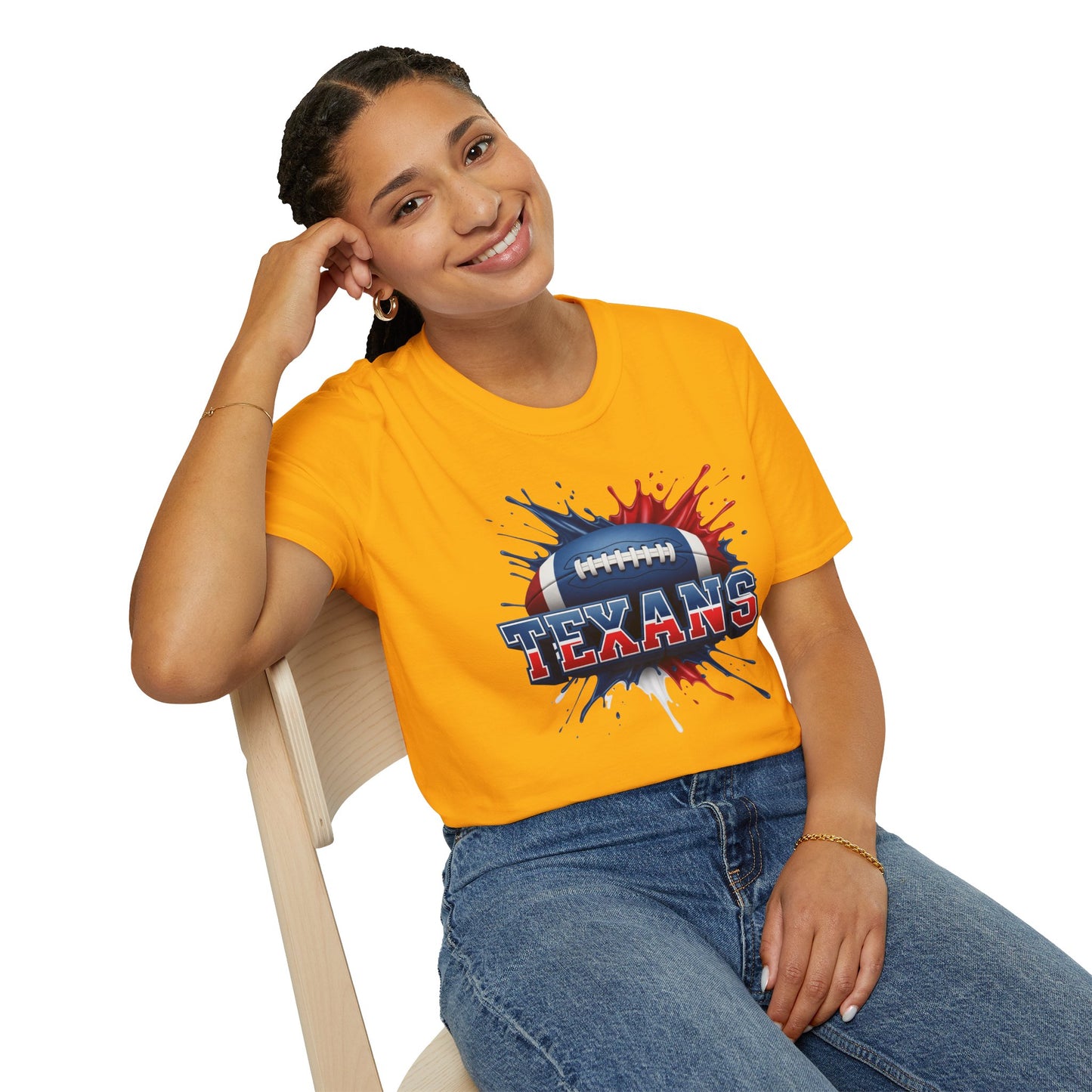 Houston Football Unisex T-Shirt, Houston Team Tee, Football Gift for Houston Fans, Game Day Shirt, Sports Fan Apparel, Football Tee
