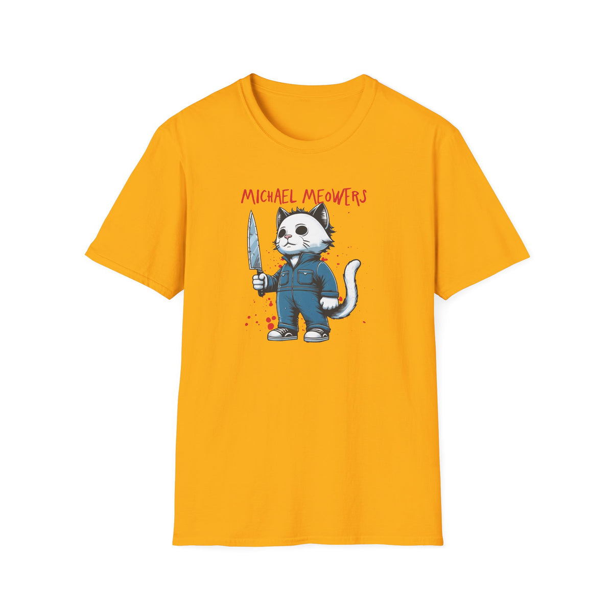 Michael Meowers Halloween Funny Cat T-Shirt, Scary Movie Tee, Halloween Cat Shirt, Horror Movie Cat Fan Gift, Horror Movie Character