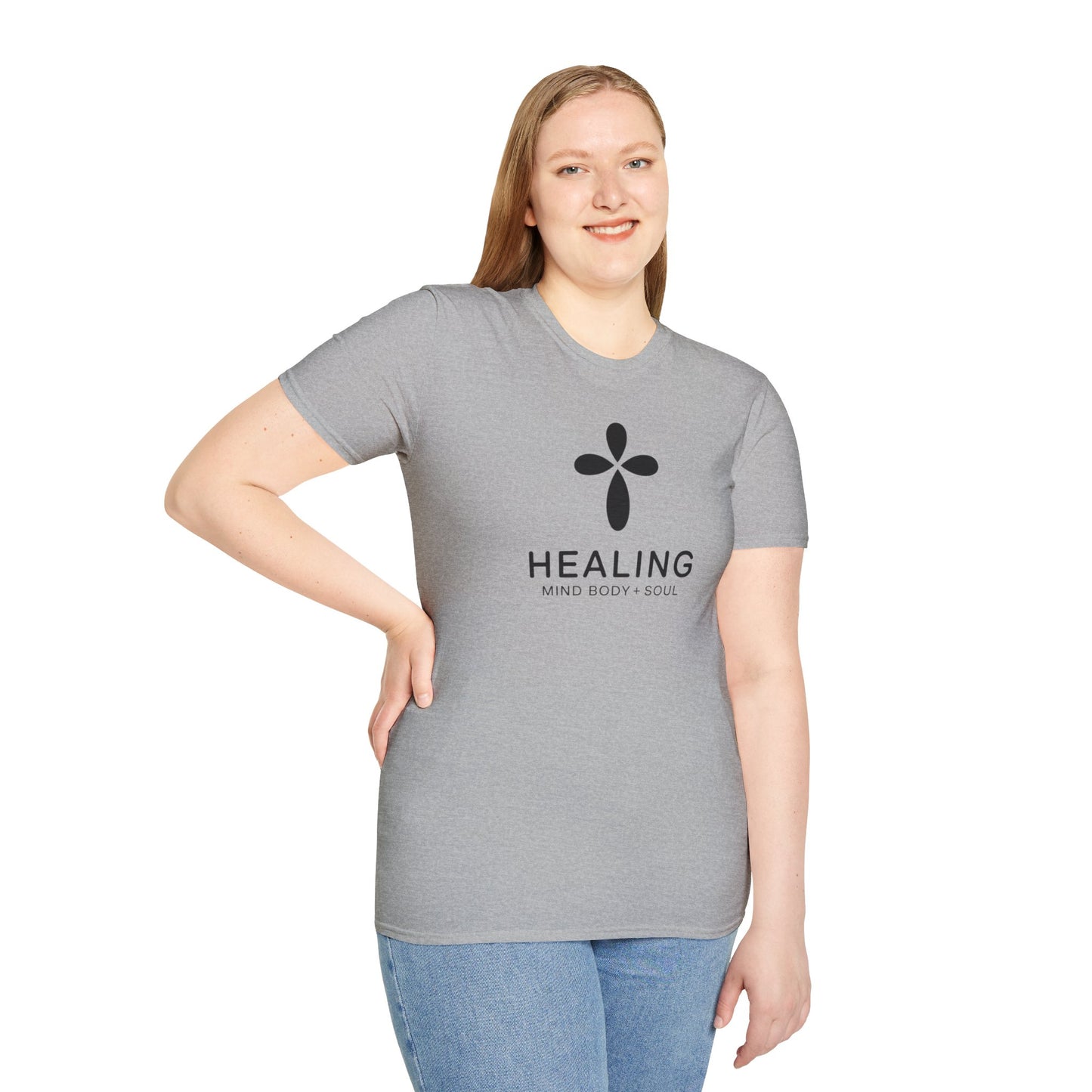 Healing Mind Body Soul T-Shirt – Minimalist Spiritual Wellness Tee, Inspirational Healing Shirt