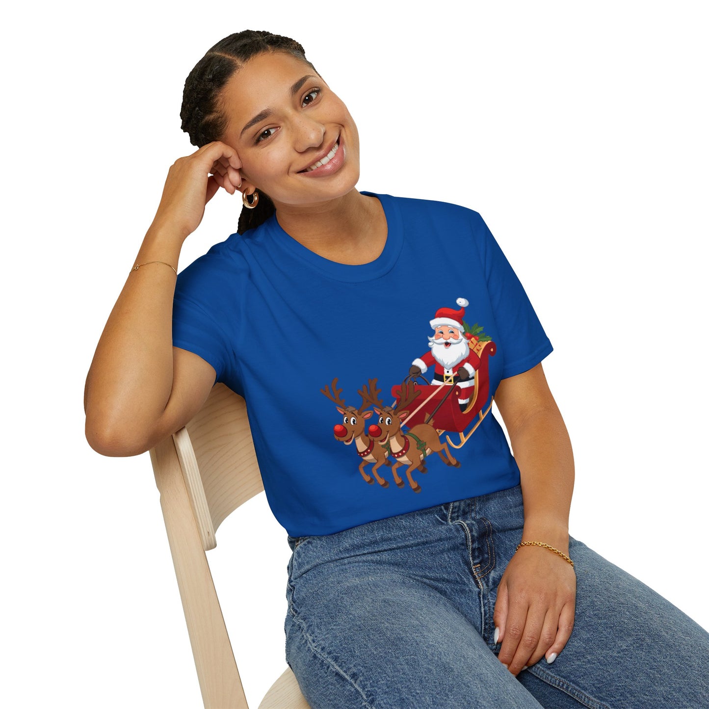 Santa flying Sleigh Shirt, Family Christmas Shirts, Christmas T Shirt, Holiday Shirt, Cute Xmas Shirt for the family, Holiday Gift