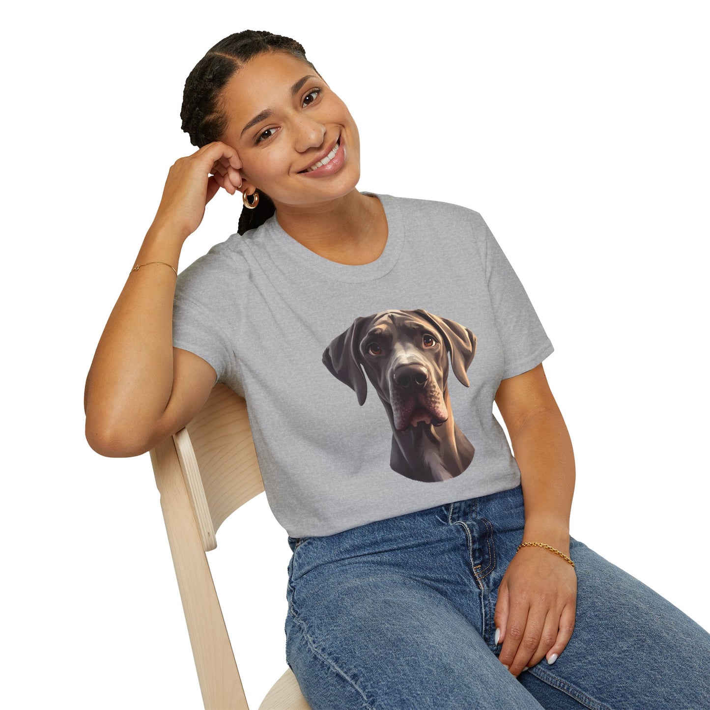 Great Dane Dog Portrait Shirt – Great Dane Dog Lover Gift, Cute Dog Mom Tee, Dog Dad Shirt, Pet Breed Apparel