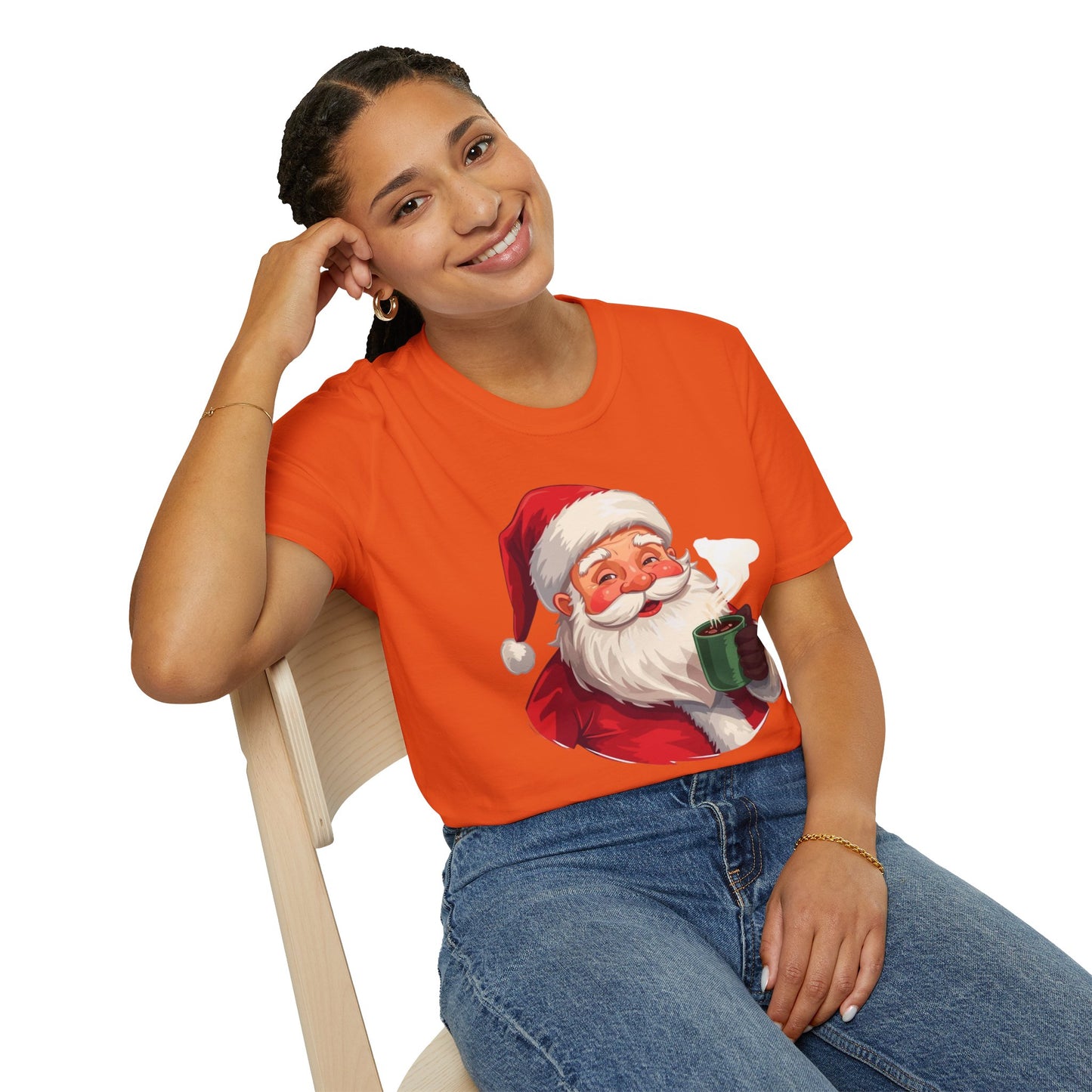 Santa enjoying Hot Chocolate Shirt, Family Christmas Shirts, Christmas T Shirt, Holiday Shirt, Cute Xmas Shirt for the family, Holiday Gift