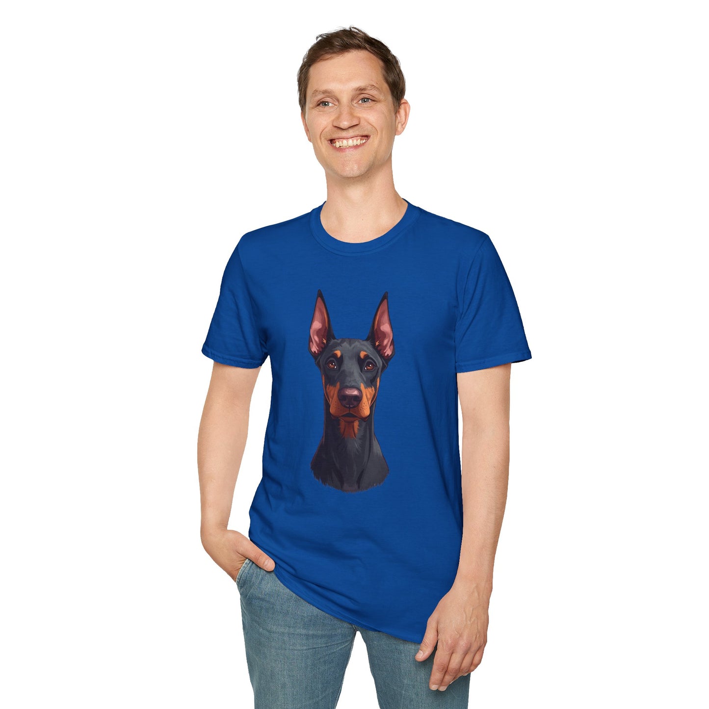 Doberman Dog Portrait Shirt – Doberman Dog Lover Gift, Cute Dog Mom Tee, Dog Dad Shirt, Pet Breed Apparel