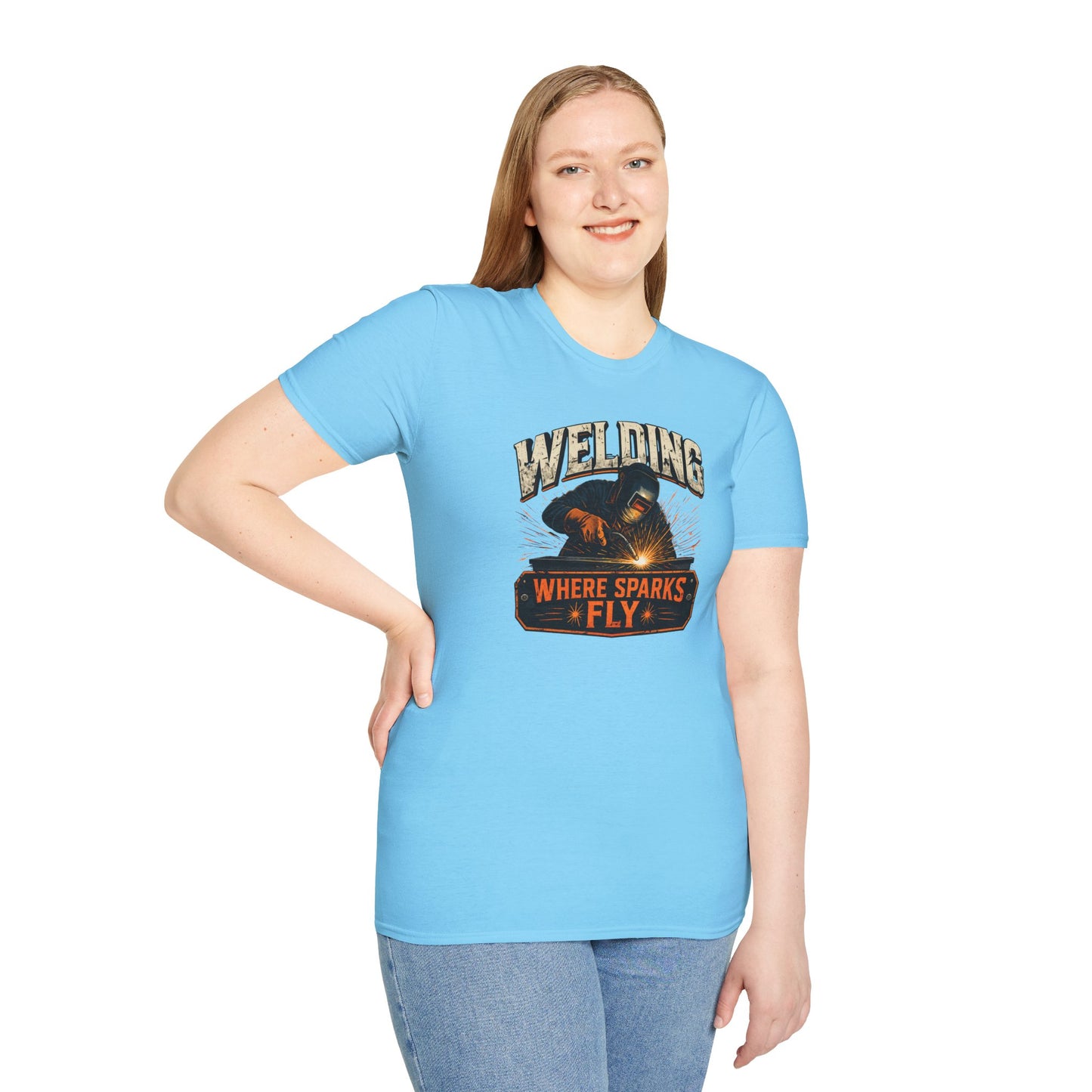 Welding Where Sparks Fly Shirt, Funny Welder T Shirt Gift, Welding Graphic Tee, Metal Worker Shirt, Blue Collar Tee