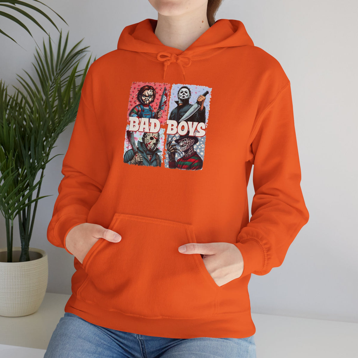 Horror Movie Villains Halloween Bad Boys Unisex Hoodie, Scary Movie Pullover, Horror Movie Sweatshirt, Halloween Costume Hoodie