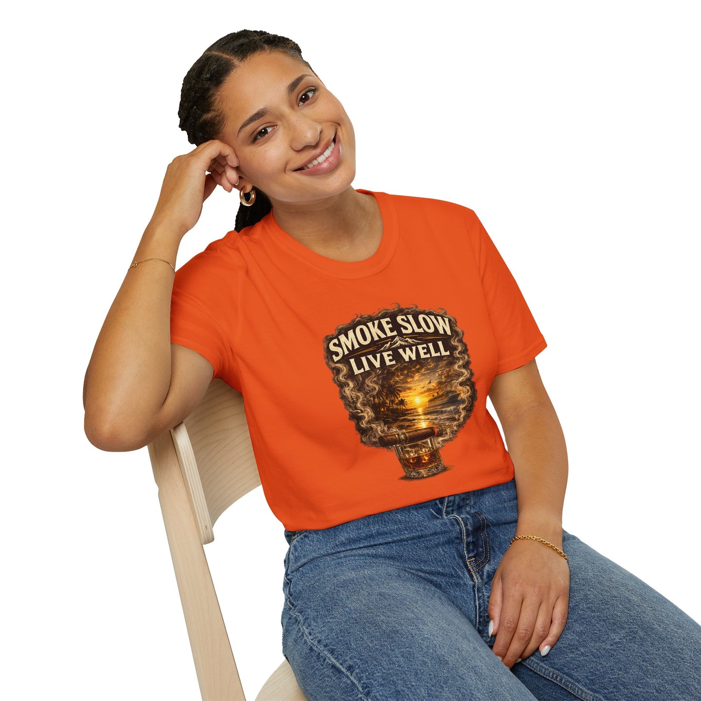 Smoke Slow Live Well Yacht T-Shirt – Cigar, Whiskey & Coastal Luxury Tee