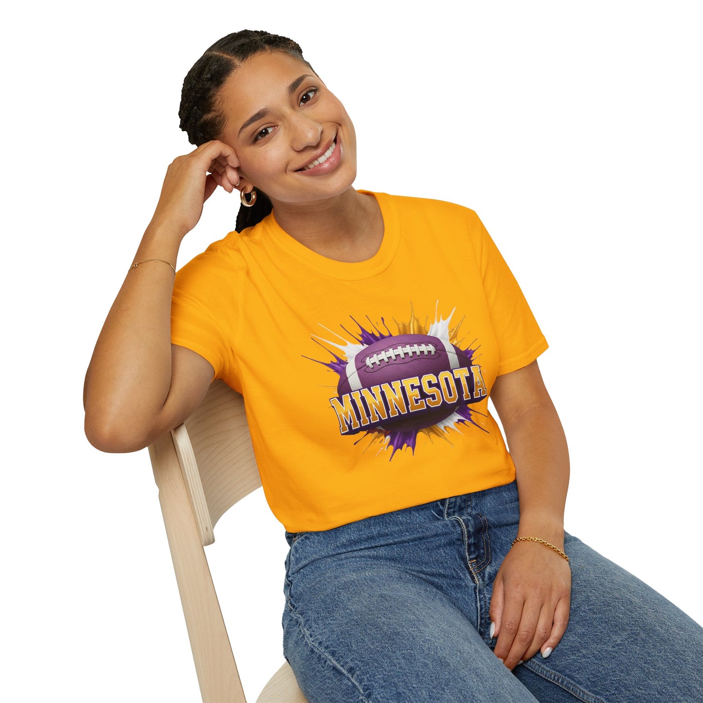 Minnesota Football Unisex T-Shirt, Minnesota Team Tee, Football Gift for Minnesota Fans, Game Day Shirt, Sports Fan Apparel Football Tee