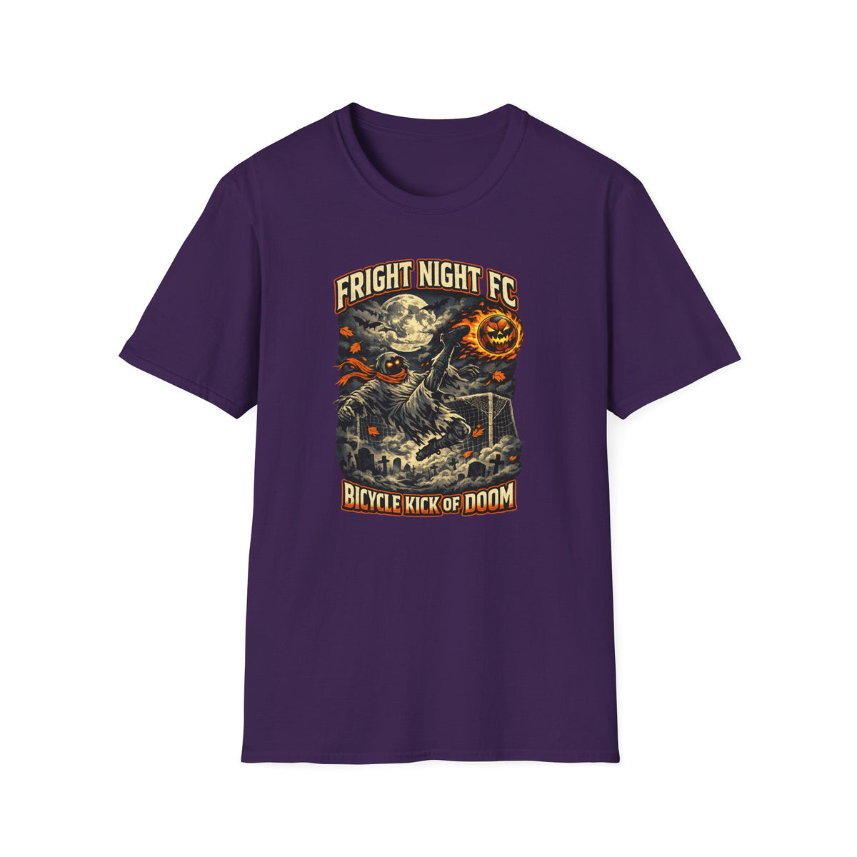Halloween Soccer Shirt, Fright Night FC Tee, Mummy Soccer T-Shirt, Pumpkin Soccer Ball Shirt, Fall Sports Gift