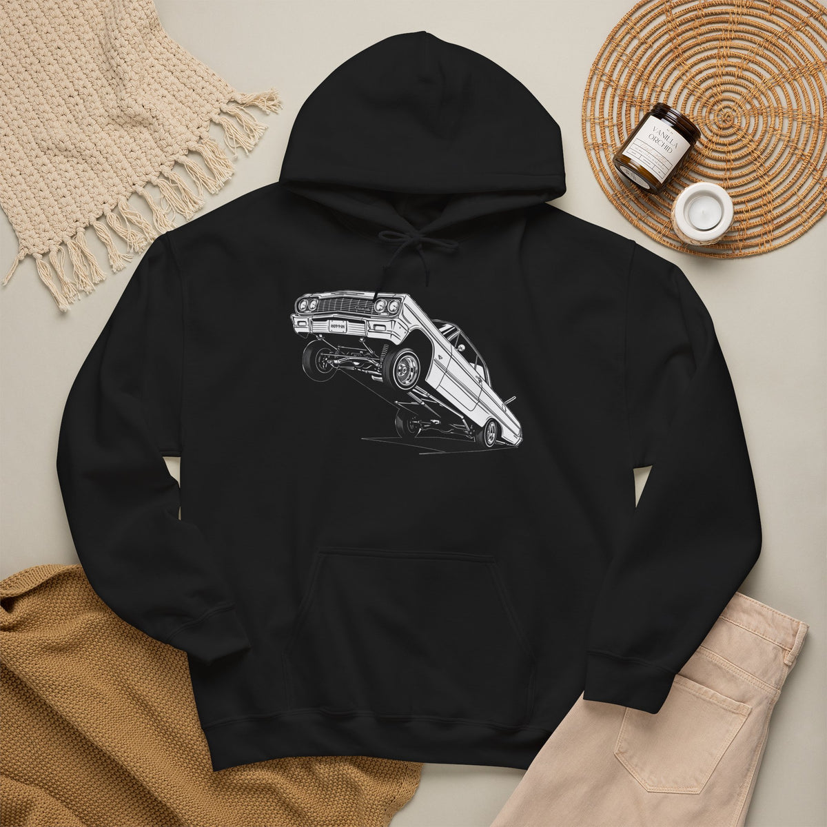 Classic Car Hoodie, Lowrider Car Hoodie, Vintage Auto Hoodie, Car Enthusiast Sweatshirt, Unisex Automotive Hoodie