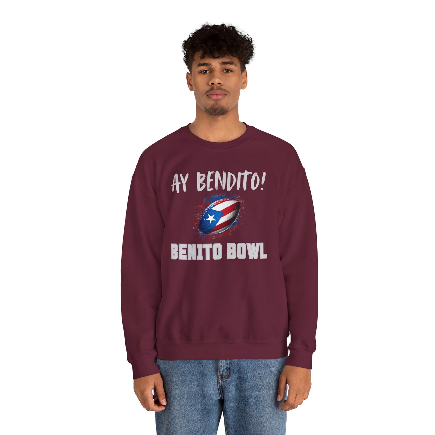 Ay Bendito! Benito Bowl Sweatshirt, Halftime Benito Shirt, Football Fan Gift, Benito Sweatshirt, Puerto Rico Heritage Boriqua Pride Gift