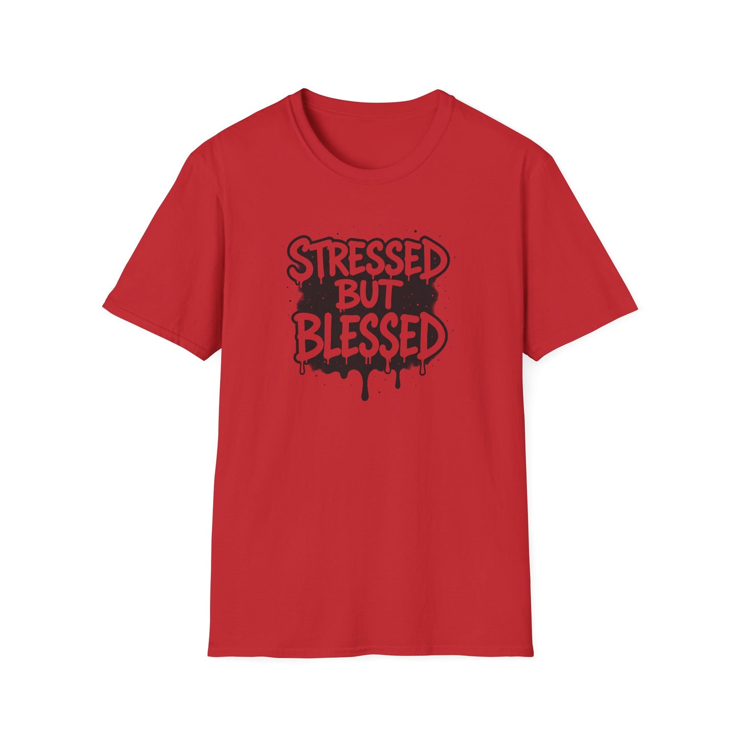 Stressed But Blessed T-Shirt – Inspirational Christian Quote Tee, Faith Graphic Shirt for Everyday Motivation