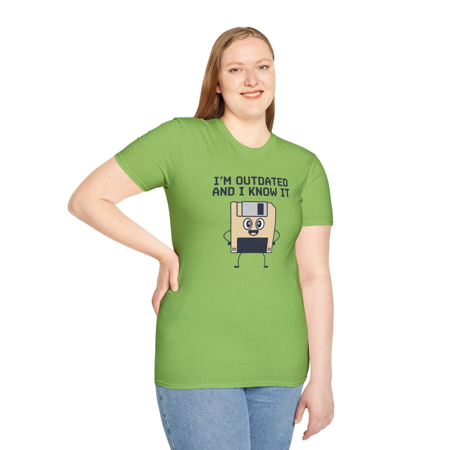 Funny Floppy Disk Shirt, Im Outdated and I Know It Tee, Retro Tech Shirt, Computer Nerd Gift, Geek Unisex T Shirt