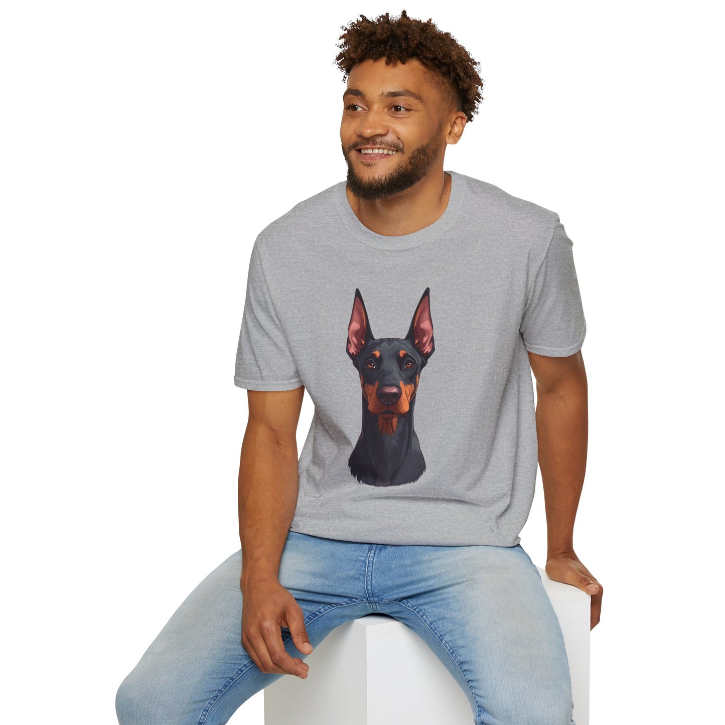 Doberman Dog Portrait Shirt – Doberman Dog Lover Gift, Cute Dog Mom Tee, Dog Dad Shirt, Pet Breed Apparel
