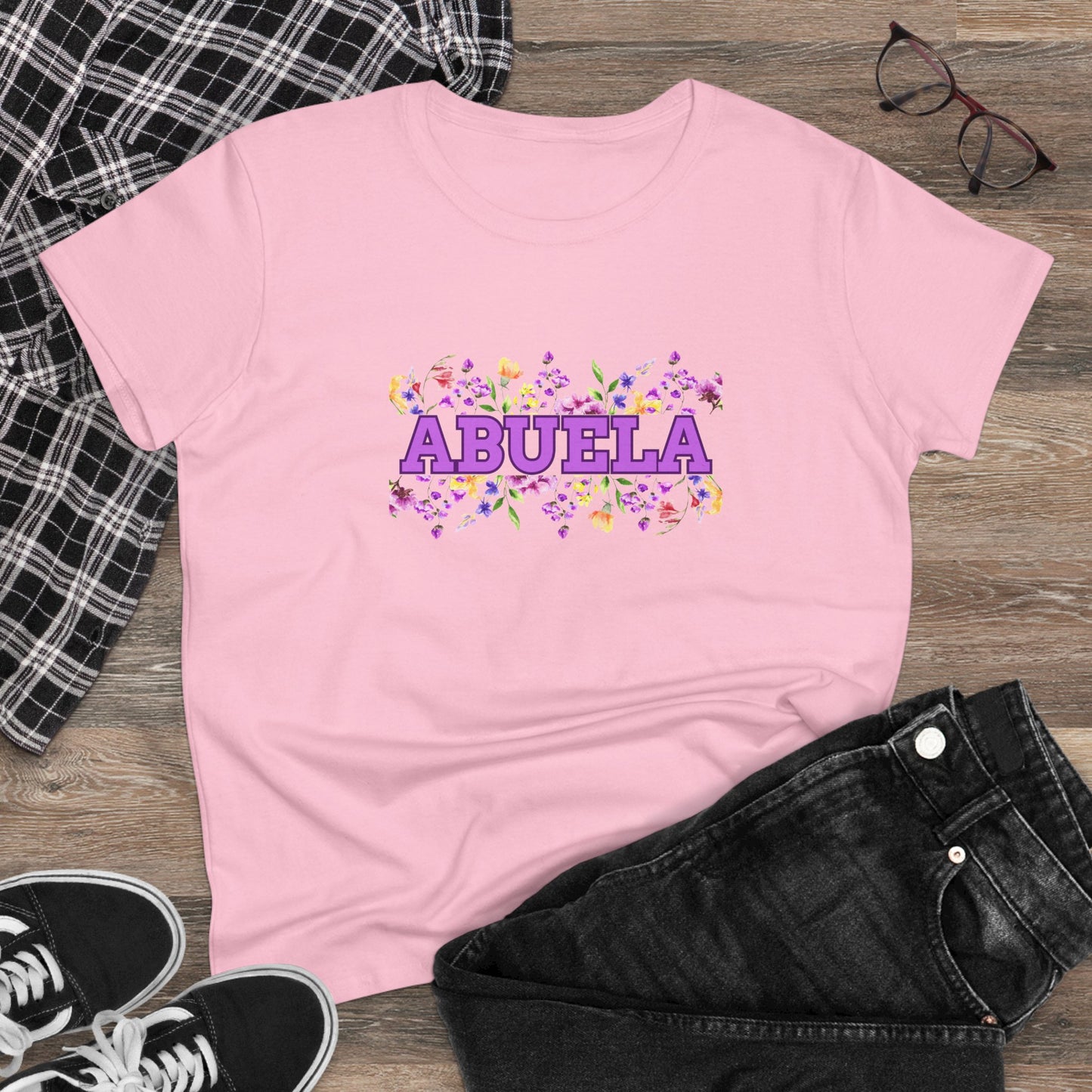 Abuela con Flores Shirt, Gift for Grandma, Gift for Abuela, Mothers Day Gift, Dia de las madres regalo, Abuela Gifts, Gift for Mom