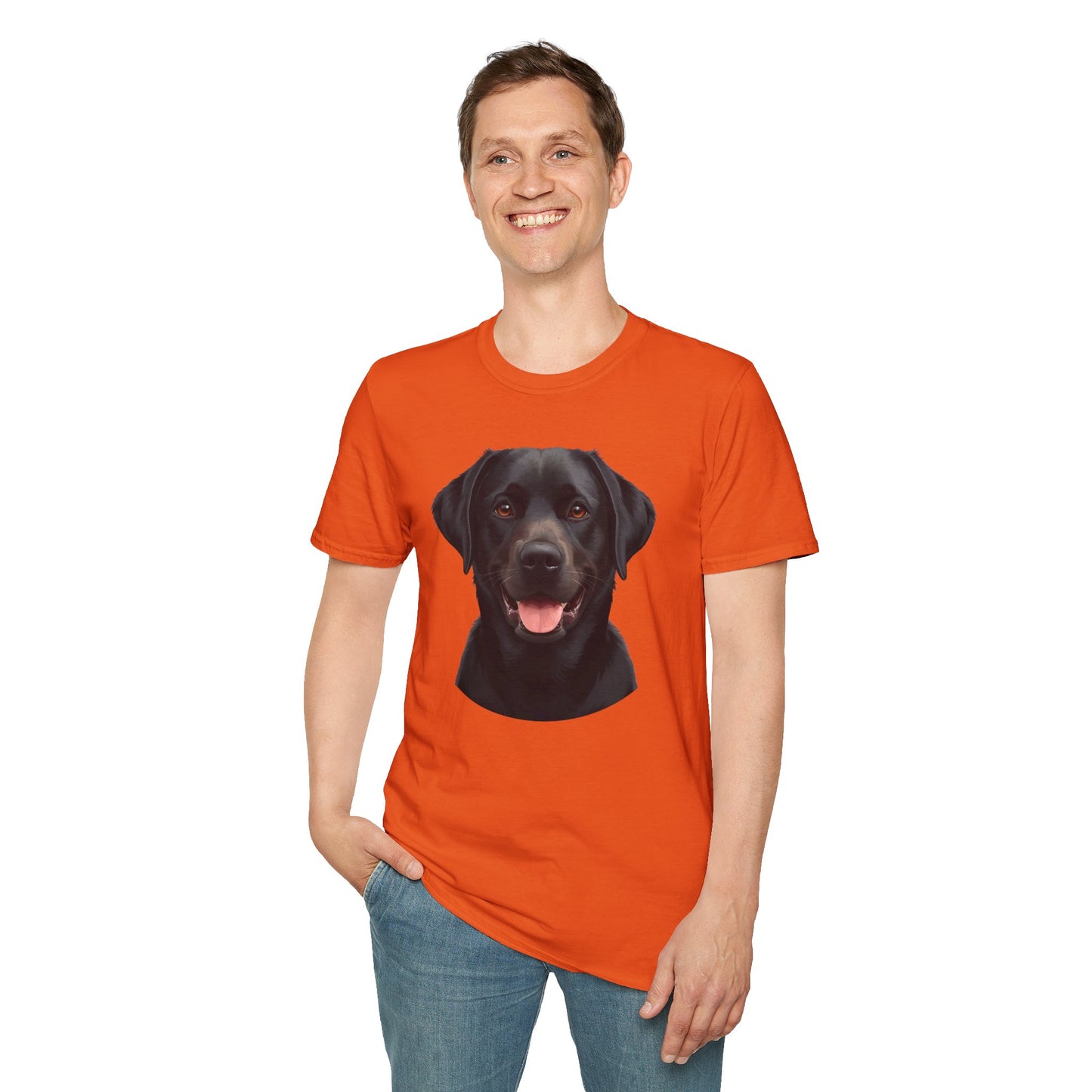 Labrador Retriever Dog Portrait Shirt – Black Lab Dog Lover Gift, Cute Dog Mom Tee, Dog Dad Shirt, Pet Breed Apparel