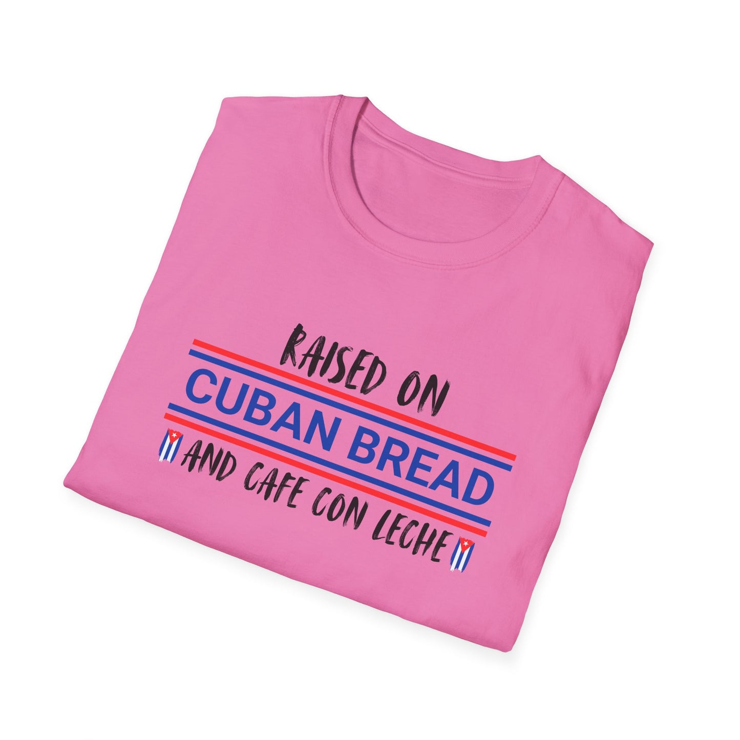 Raised on Cuban Bread and Cafe Con Leche T-Shirt, Cute Graphic Tee for Hispanic Heritage, Cuban Food Heritage Latin roots Tee, Hispanic Gift