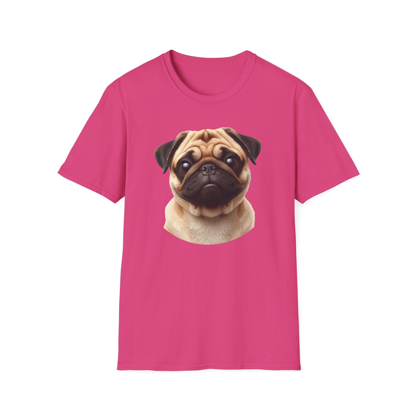 Pug Dog Portrait Shirt – Pug Dog Lover Gift, Cute Dog Mom Tee, Dog Dad Shirt, Pet Breed Apparel