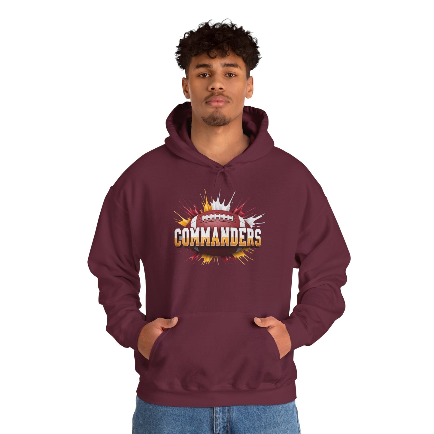 Washington Football Hoodie, Washington Team Hoodie, Football Gift for Washington Fans, Game Day Sports Fan Apparel Gift