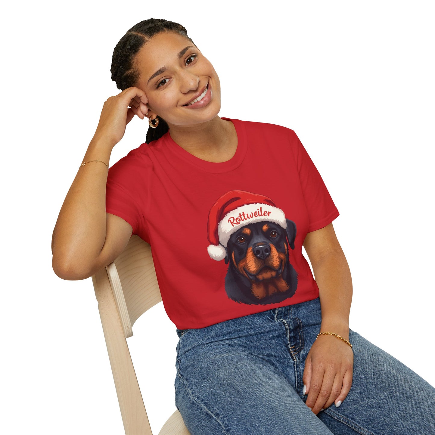 Rottweiler Dog Portrait Shirt – Rottweiler Dog Lover Gift, Cute Dog Mom Tee, Dog Dad Shirt, Pet Breed Apparel