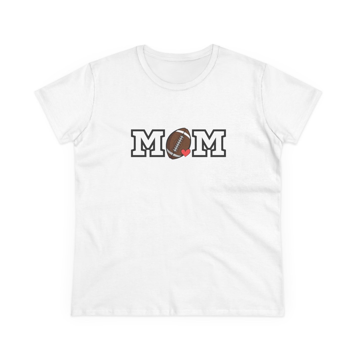 Football Mom Shirt, Sports Mom Gift, Cotton T-Shirt, Football Fan Apparel, Mother's Day Tee, Mom loves Football, Sports Mom