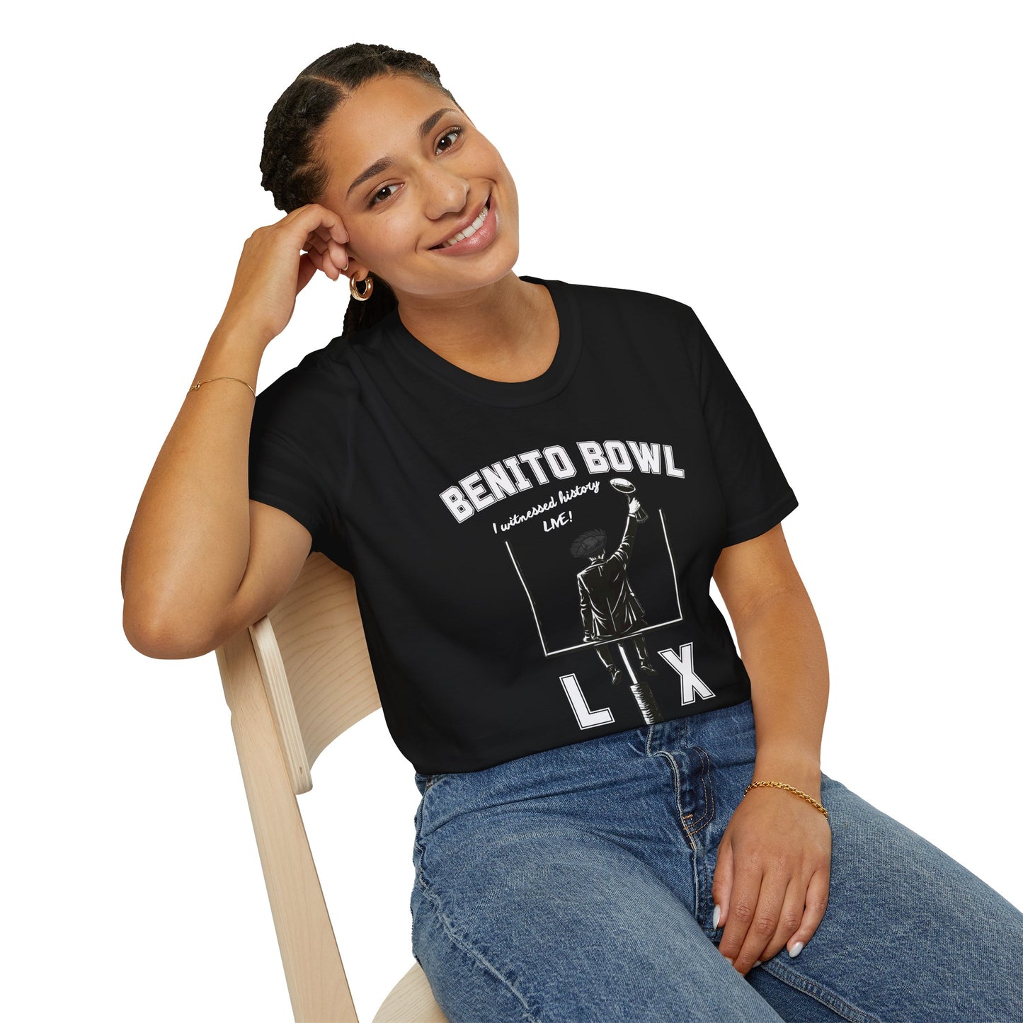 Benito Bowl LX Shirt – Witnessed History Live – Football Graphic Tee, Benito Bowl Shirt, Football Fan Gift, Puerto Rico Heritage Tee, Boricua Pride Gift