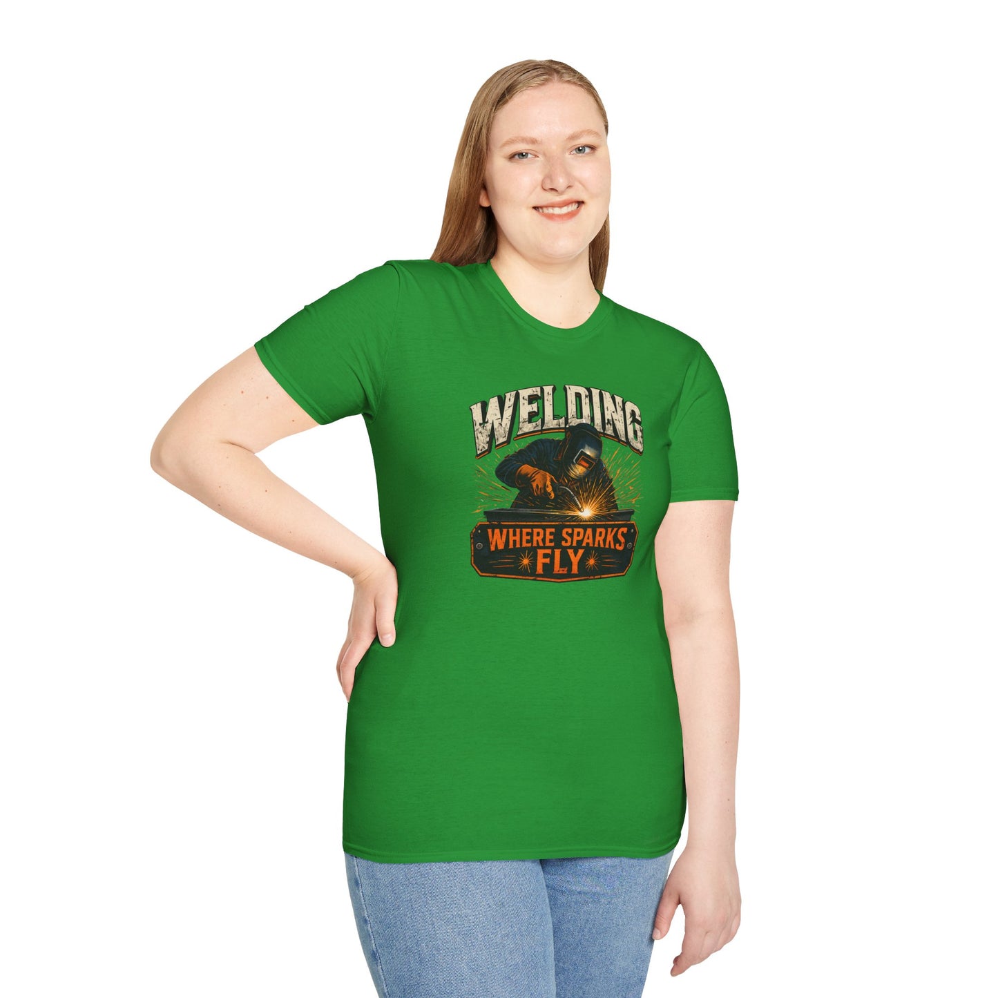Welding Where Sparks Fly Shirt, Funny Welder T Shirt Gift, Welding Graphic Tee, Metal Worker Shirt, Blue Collar Tee