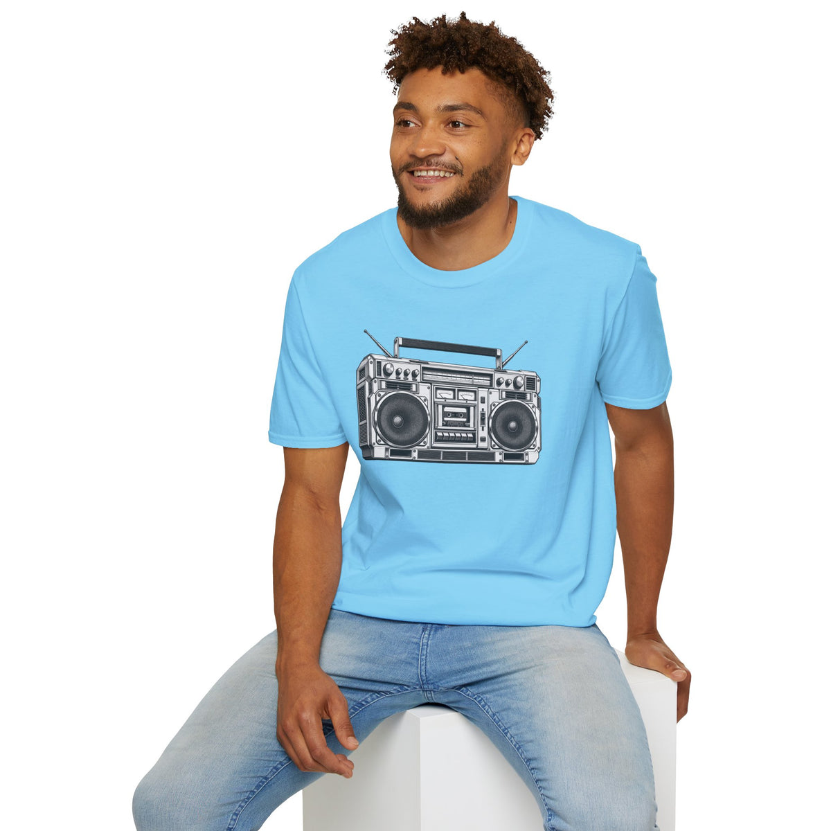 Boombox T-Shirt, Retro Music Shirt, Vintage Cassette Radio Tee, 80s 90s Nostalgia, Music Lover Gift