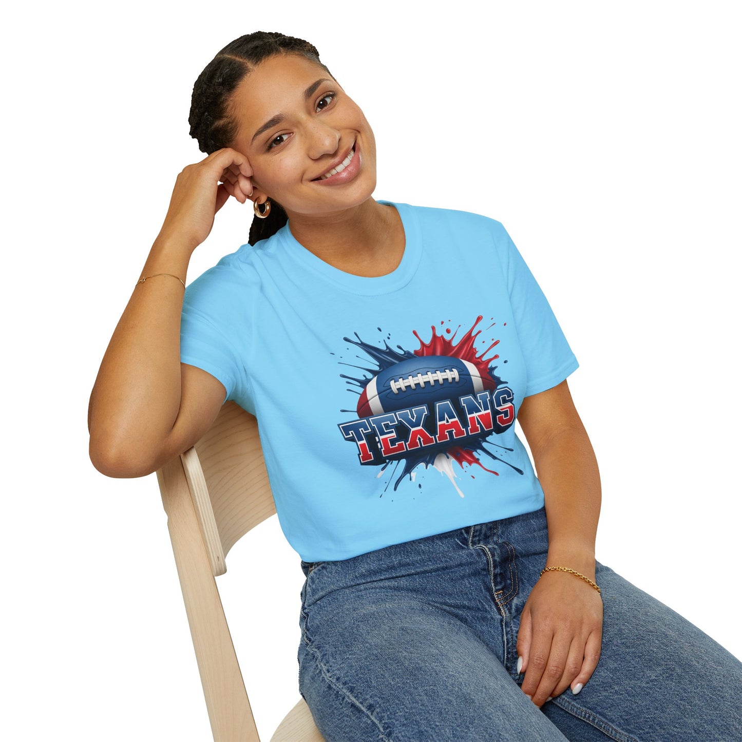 Houston Football Unisex T-Shirt, Houston Team Tee, Football Gift for Houston Fans, Game Day Shirt, Sports Fan Apparel, Football Tee