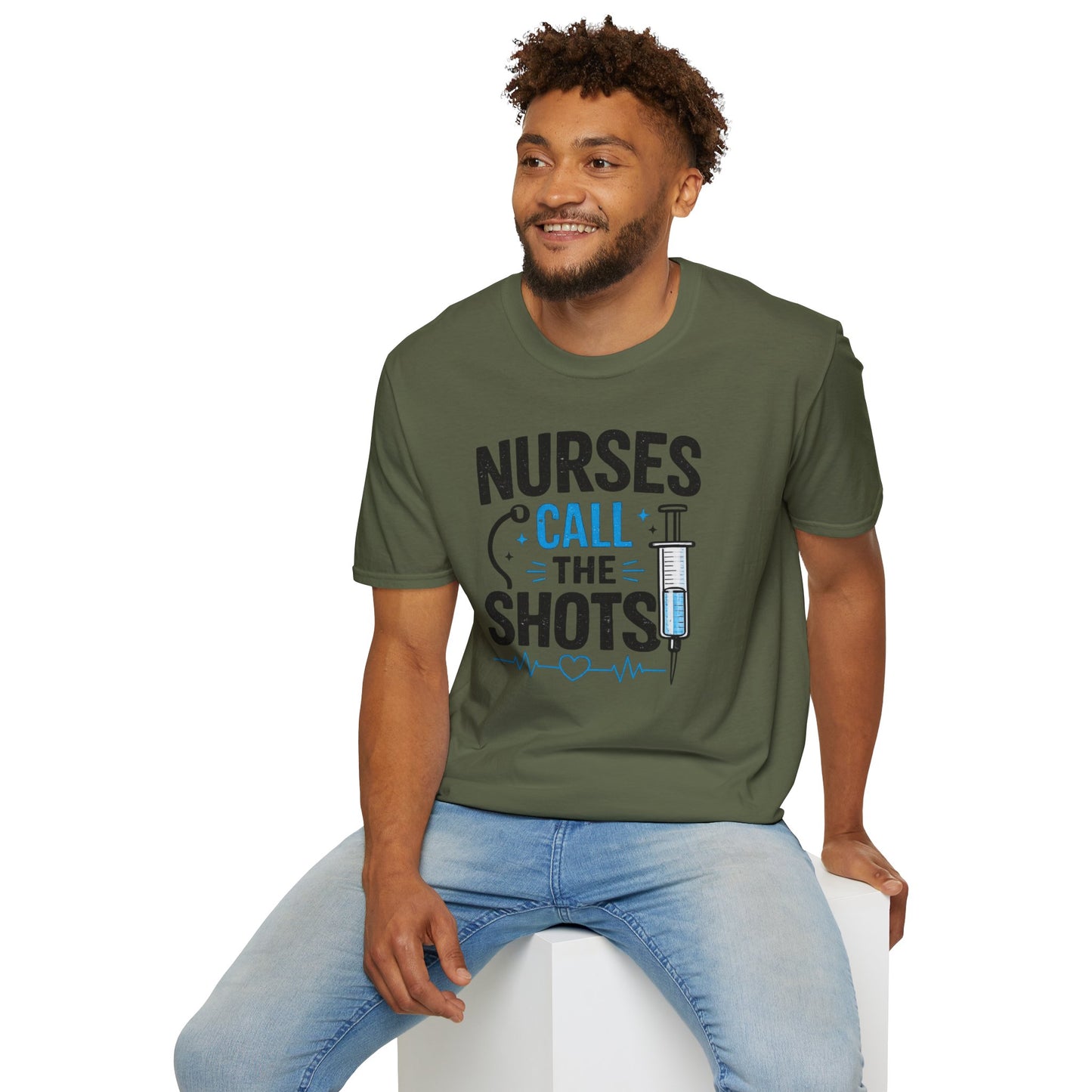 Nurses Call The Shots Shirt Funny Nurse Gift Medical Humor RN CNA Nursing Tee