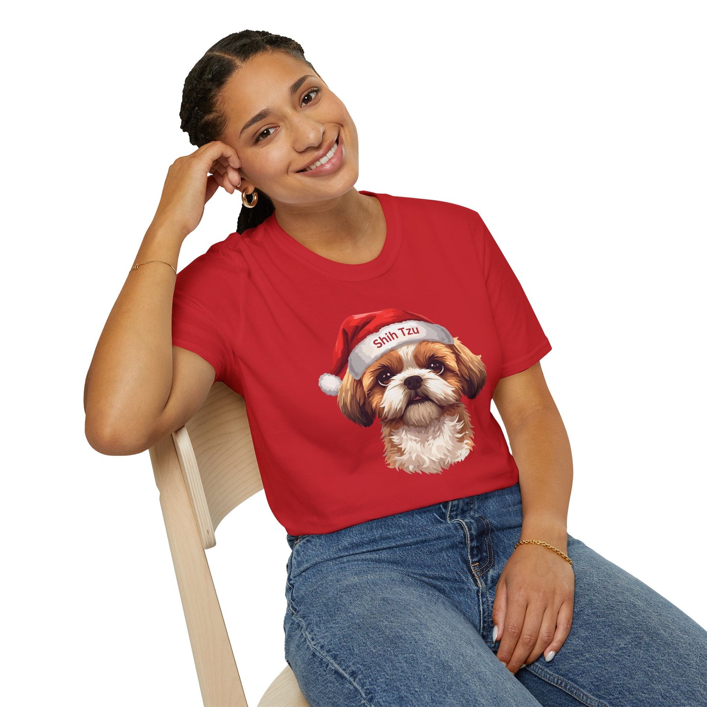 Shih Tzu Dog Portrait Shirt – Shih Tzu Dog Lover Gift, Cute Dog Mom Tee, Dog Dad Shirt, Pet Breed Apparel