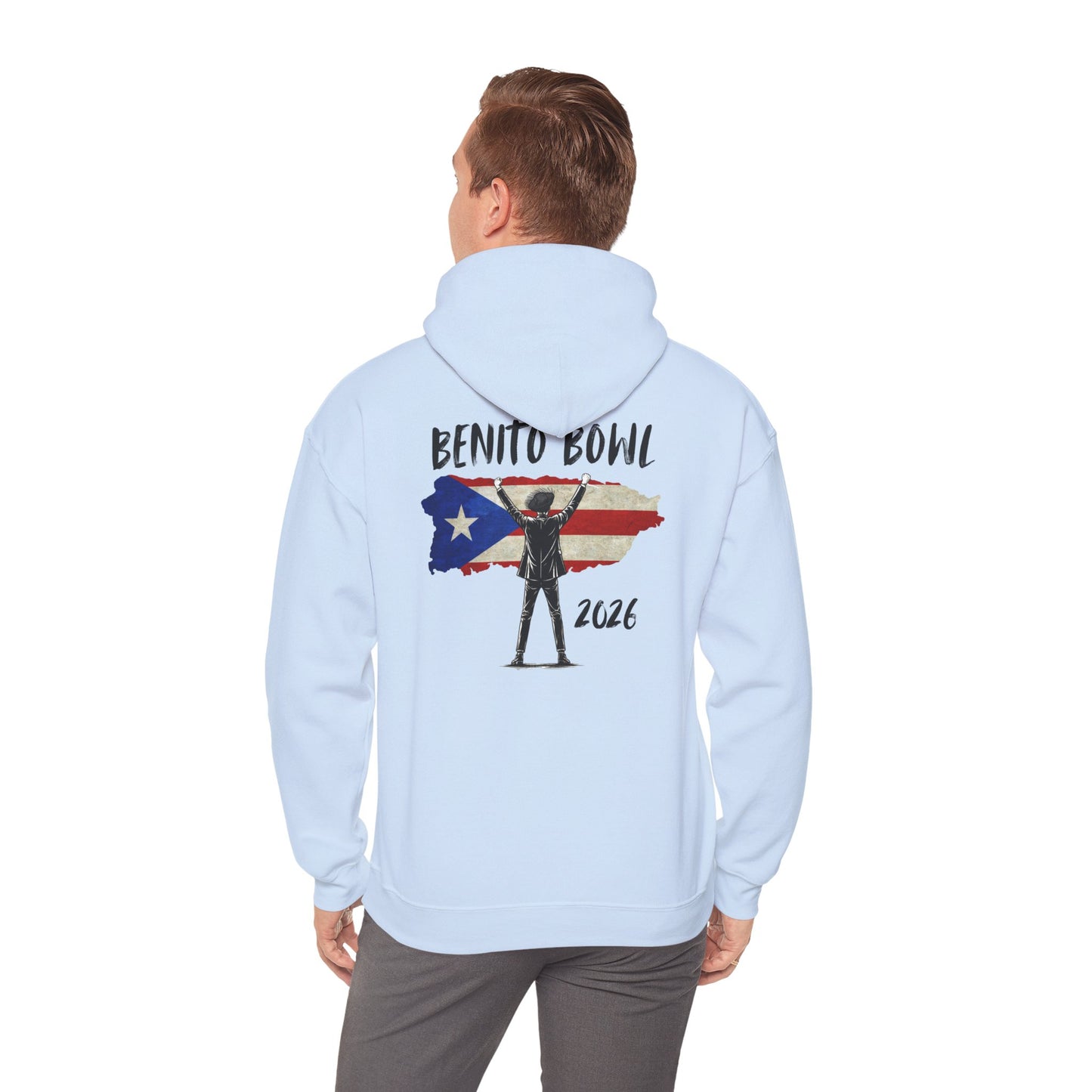 Benito Bowl PR Flag 2026 Hoodie, Benito Bowl XL, Football Fan Gift, Puerto Rico Boricua Heritage Culture Pride Hoodie