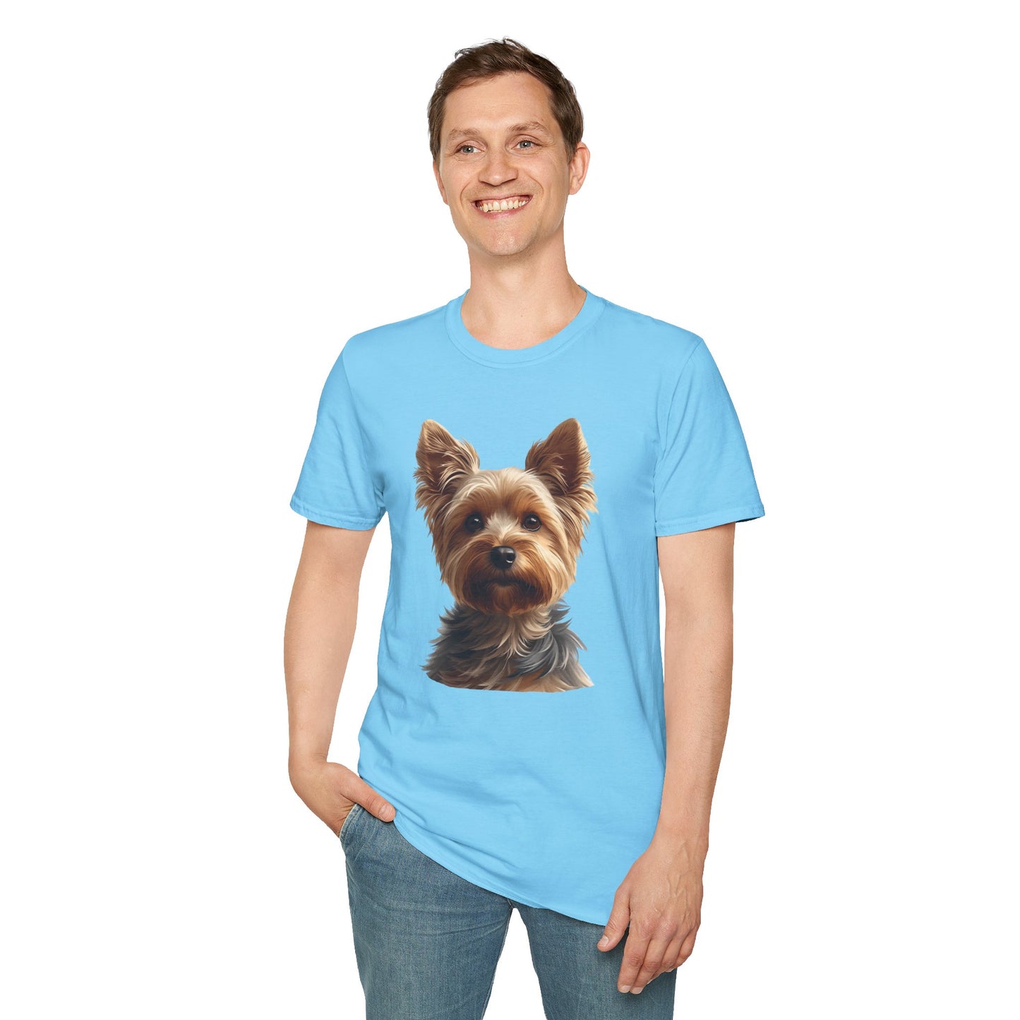 Yorkshire Terrier Dog Portrait Shirt – Yorkie Dog Lover Gift, Cute Dog Mom Tee, Dog Dad Shirt, Pet Breed Apparel