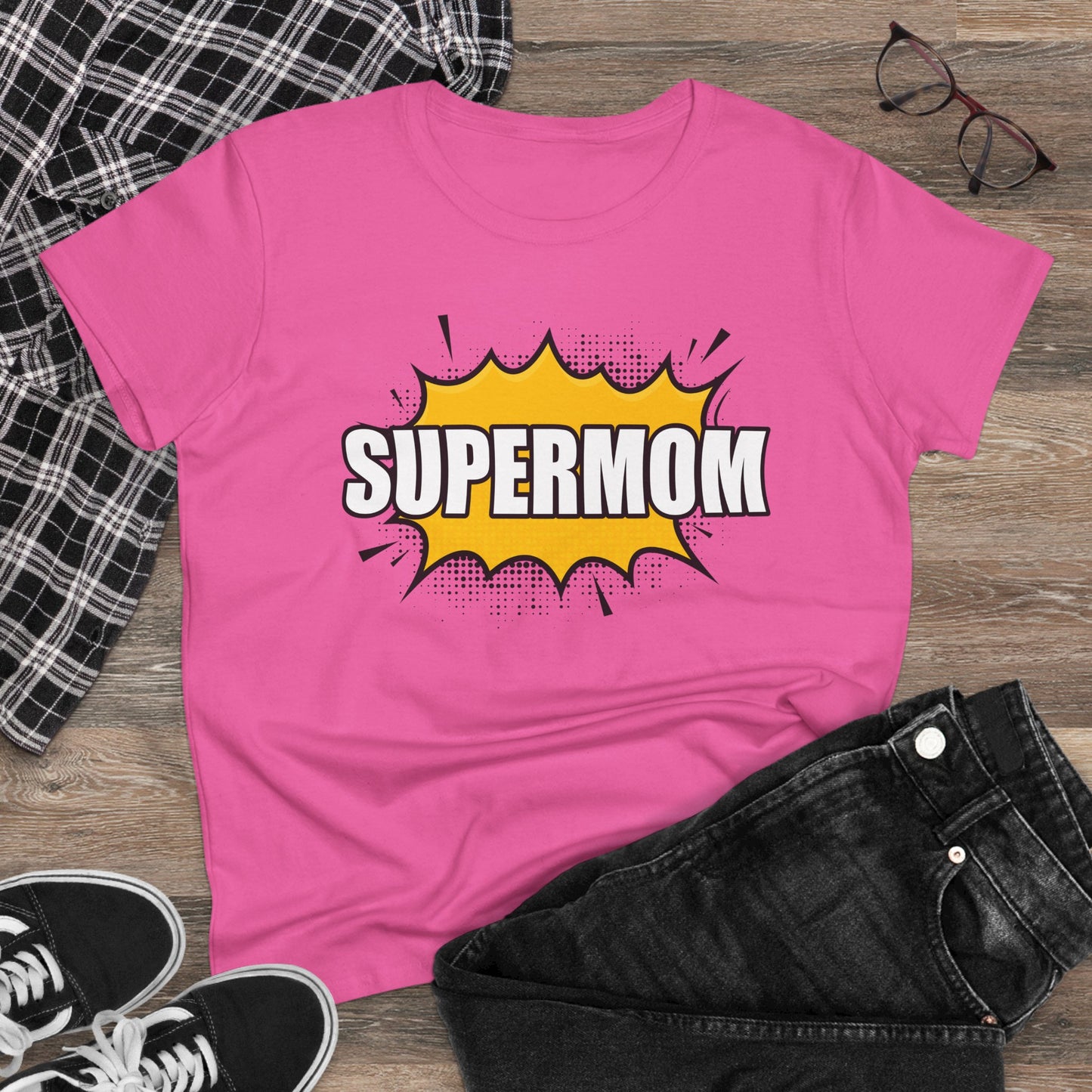 Supermom T-Shirt, Gift for Mom, Cute Summer Top, Mother's Day Gift, Family Gatherings, Casual Wear, Mom's Birthday, Supermom
