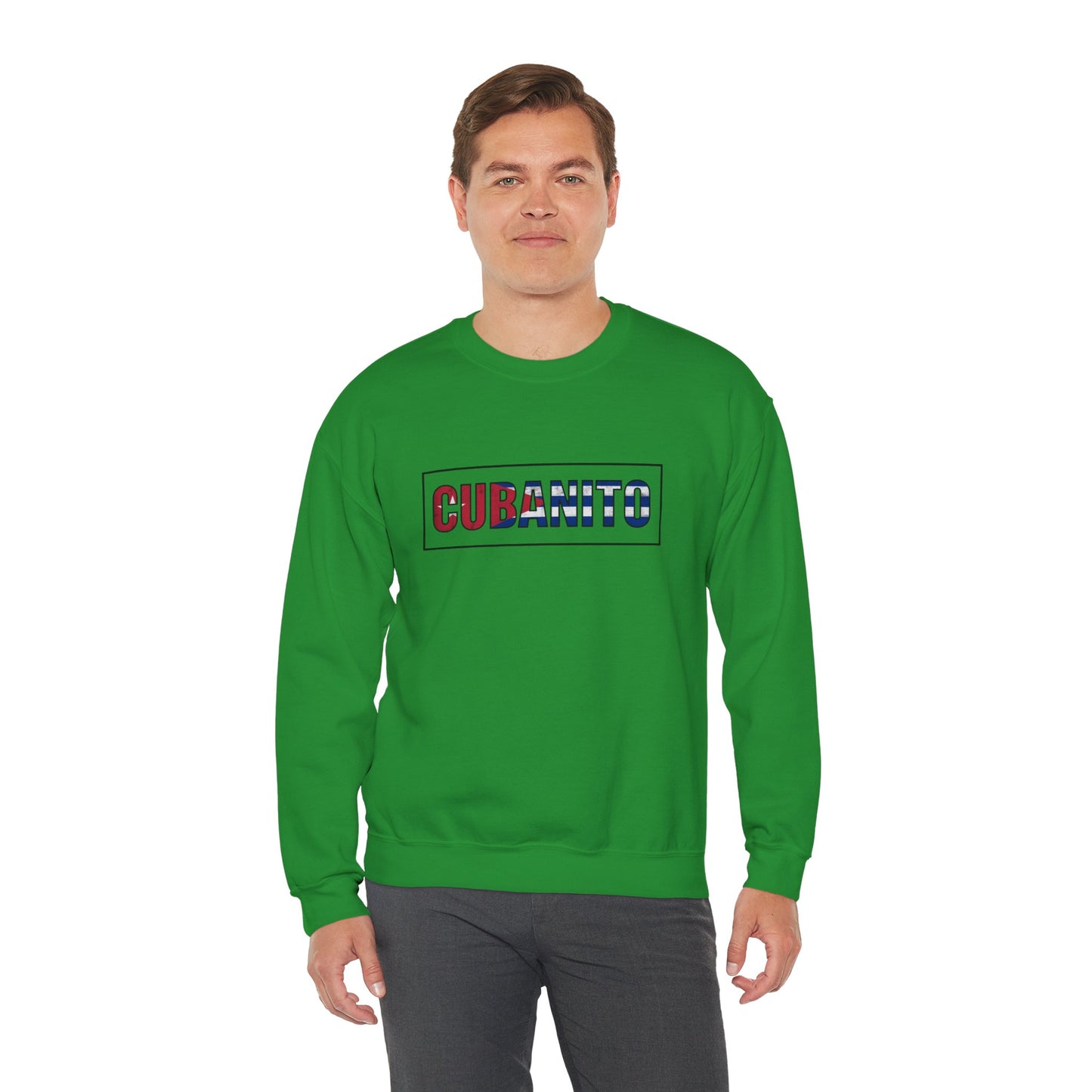 CUBANITO Sweatshirt – Cuban Flag Sweatshirt for Men, Latino Pride Sweatshirt, Cuba Heritage Top, Cuban Culture Graphic Sweatshirt