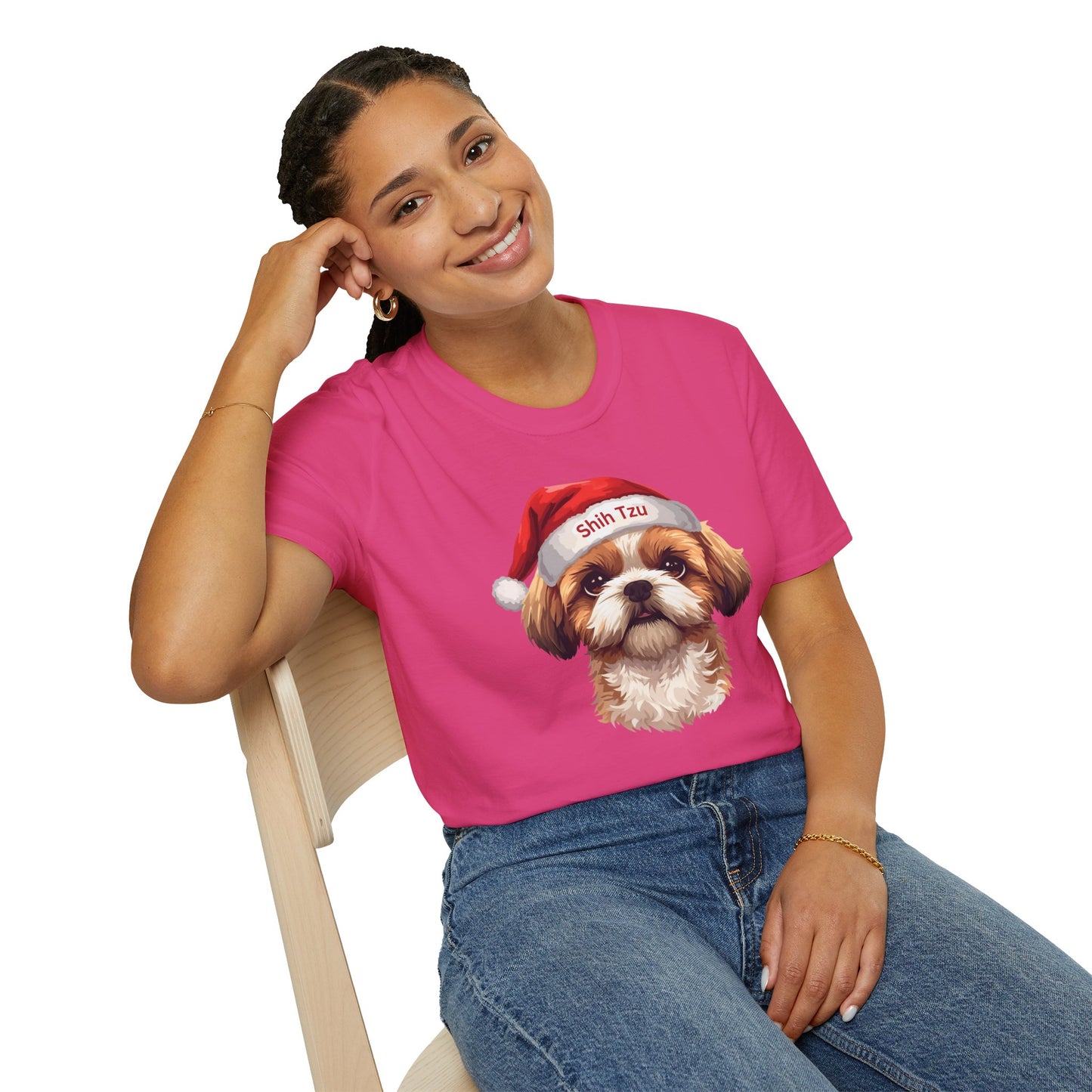 Shih Tzu Dog Portrait Shirt – Shih Tzu Dog Lover Gift, Cute Dog Mom Tee, Dog Dad Shirt, Pet Breed Apparel