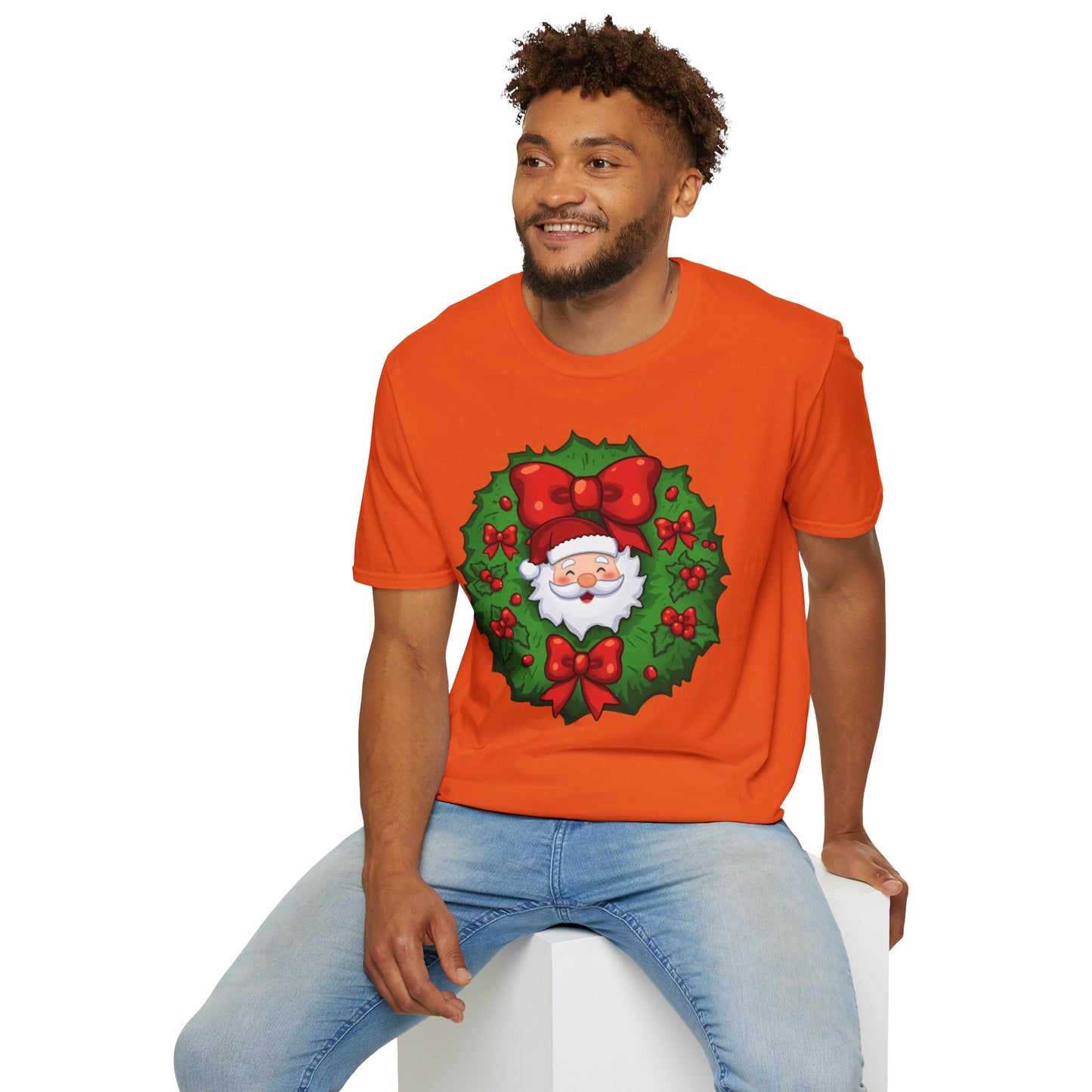 Santa Wreath Shirt, Family Christmas Shirts, Christmas T Shirt, Holiday Shirt, Cute Xmas Shirt for the family, Holiday Gift