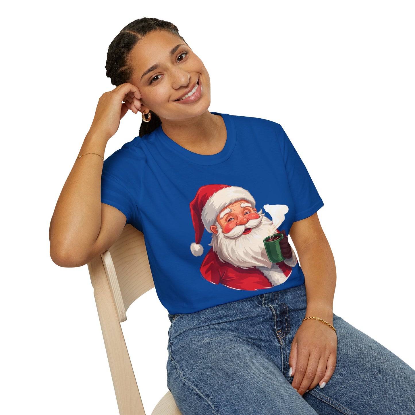 Santa enjoying Hot Chocolate Shirt, Family Christmas Shirts, Christmas T Shirt, Holiday Shirt, Cute Xmas Shirt for the family, Holiday Gift