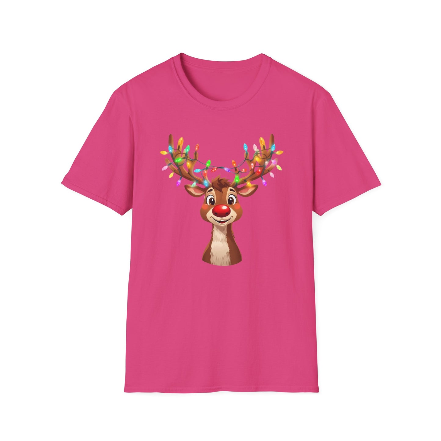 Reindeer with Christmas Lights Shirt, Family Christmas Shirts, Christmas T Shirt, Holiday Shirt, Cute Xmas Shirt for the family, Holiday Gift