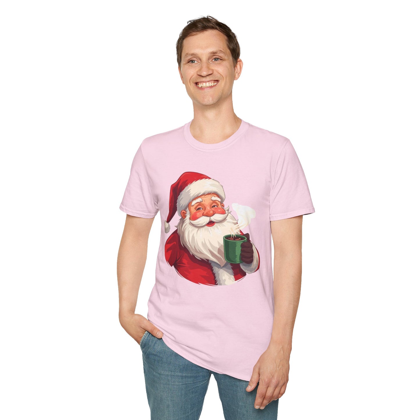 Santa enjoying Hot Chocolate Shirt, Family Christmas Shirts, Christmas T Shirt, Holiday Shirt, Cute Xmas Shirt for the family, Holiday Gift