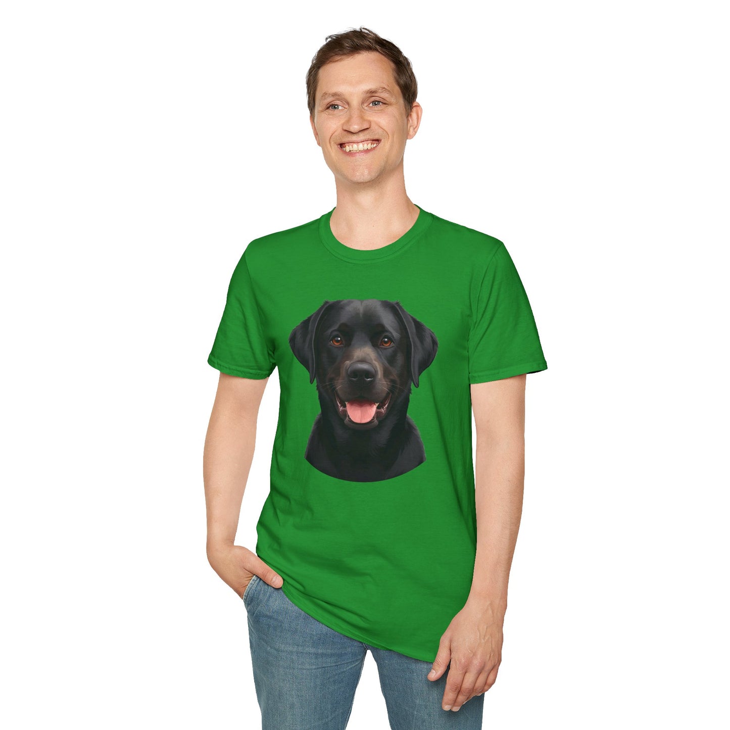 Labrador Retriever Dog Portrait Shirt – Black Lab Dog Lover Gift, Cute Dog Mom Tee, Dog Dad Shirt, Pet Breed Apparel