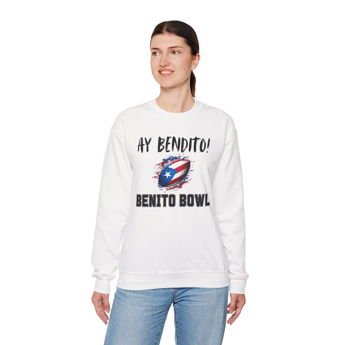 Ay Bendito! Benito Bowl Sweatshirt, Halftime Benito Shirt, Football Fan Gift, Benito Sweatshirt, Puerto Rico Heritage Boriqua Pride Gift