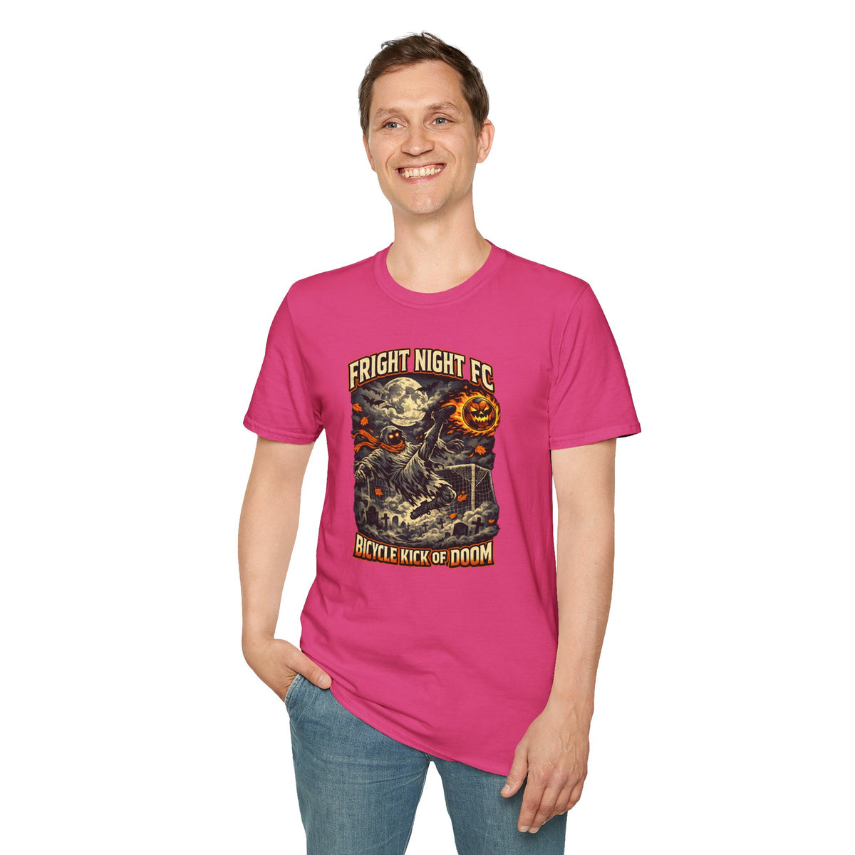 Halloween Soccer Shirt, Fright Night FC Tee, Mummy Soccer T-Shirt, Pumpkin Soccer Ball Shirt, Fall Sports Gift