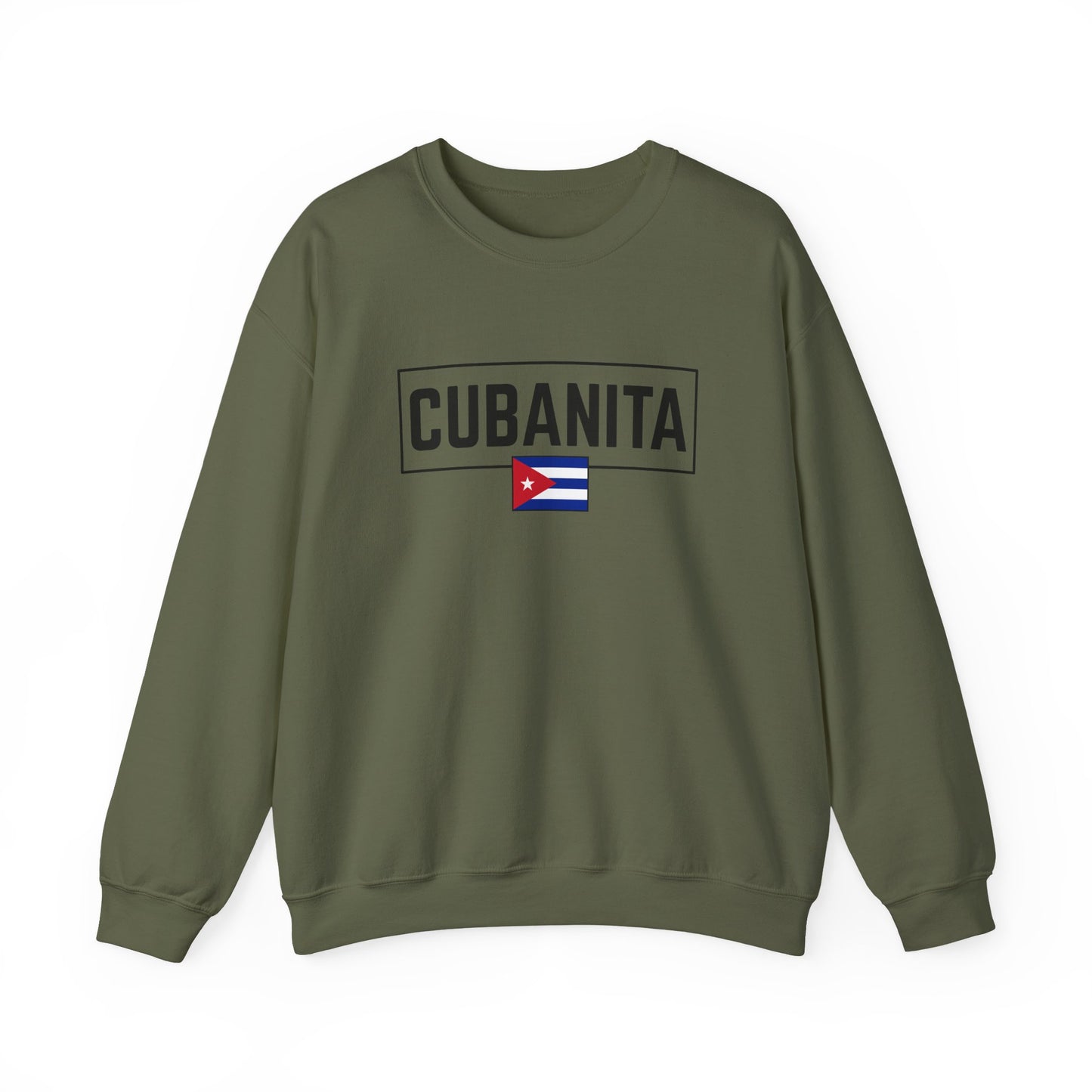 CUBANITA Sweatshirt – Cuban Flag Sweatshirt for Women, Latino Pride Sweatshirt, Cuba Heritage Top, Cuban Culture Graphic Sweatshirt