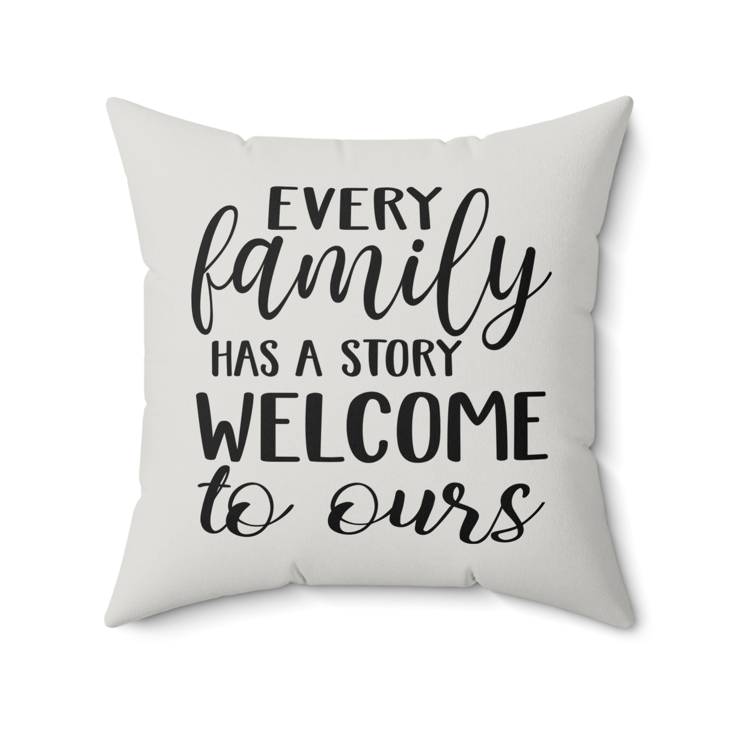 Family Quote Pillow, Faux Suede Throw Cushion for Home Decor, Gift for friends and family, Living Room Accent, Couch Pillow