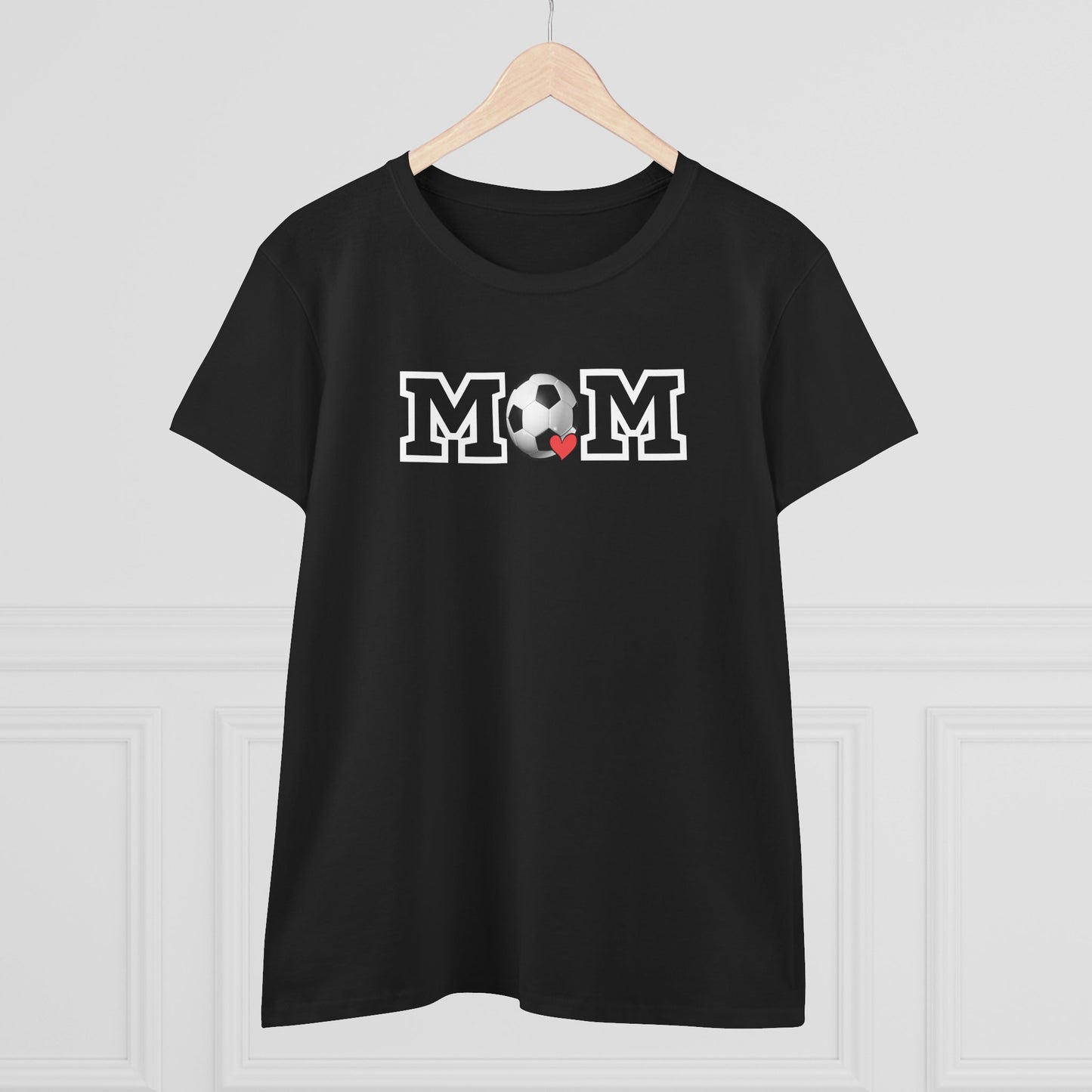 Soccer Mom Shirt, Sports Mom Gift, Cotton T-Shirt, Soccer Fan Apparel, Mother's Day Tee, Mom loves Soccer, Sports Mom