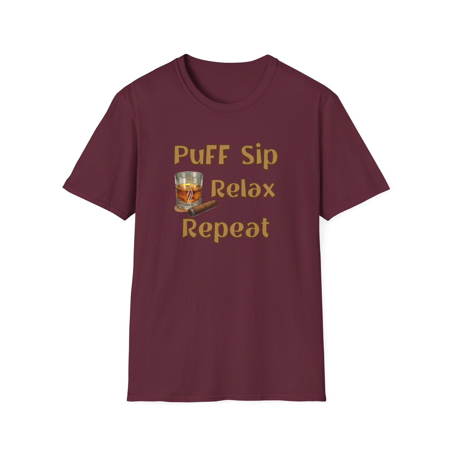 Puff Sip Relax Repeat Cigar T-Shirt, BBQ Pool Party Shirt, Fathers Day Gift, Relaxation Leisure, Cigar lover, Cigar Aficionado, Dad Gift