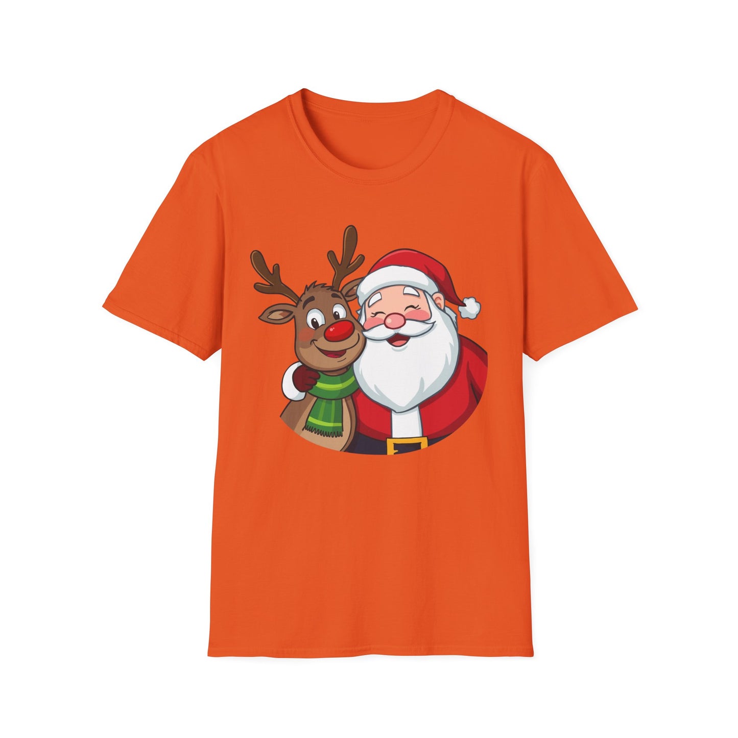 Smiling Santa and Rudolph Shirt, Family Christmas Shirts, Christmas T Shirt, Holiday Shirt, Cute Xmas Shirt for the family, Holiday Gift