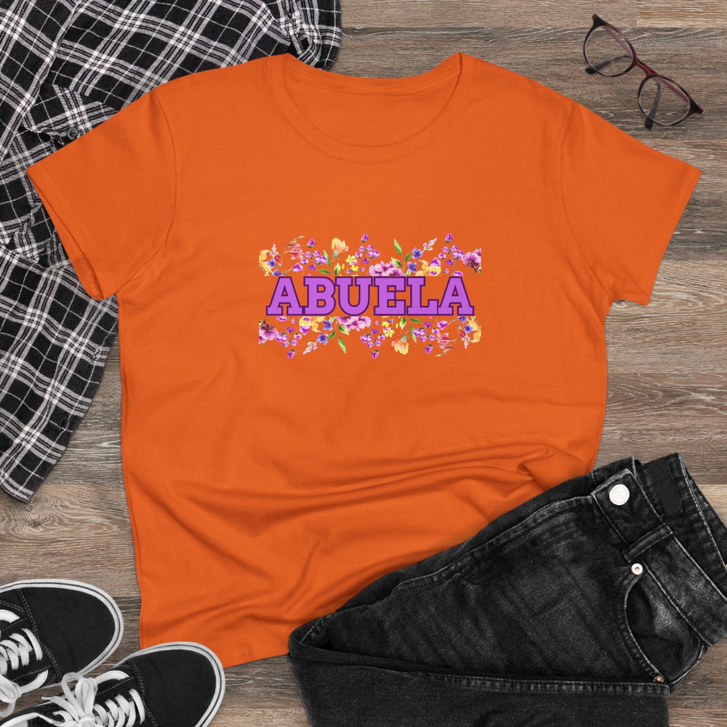 Abuela con Flores Shirt, Gift for Grandma, Gift for Abuela, Mothers Day Gift, Dia de las madres regalo, Abuela Gifts, Gift for Mom