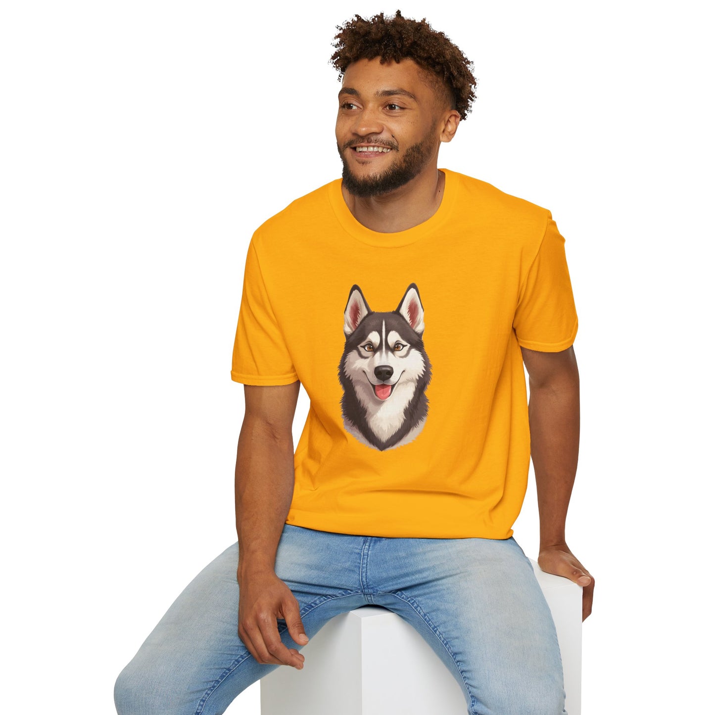 Siberian Husky Dog Portrait Shirt – Husky Dog Lover Gift, Cute Dog Mom Tee, Dog Dad Shirt, Pet Breed Apparel